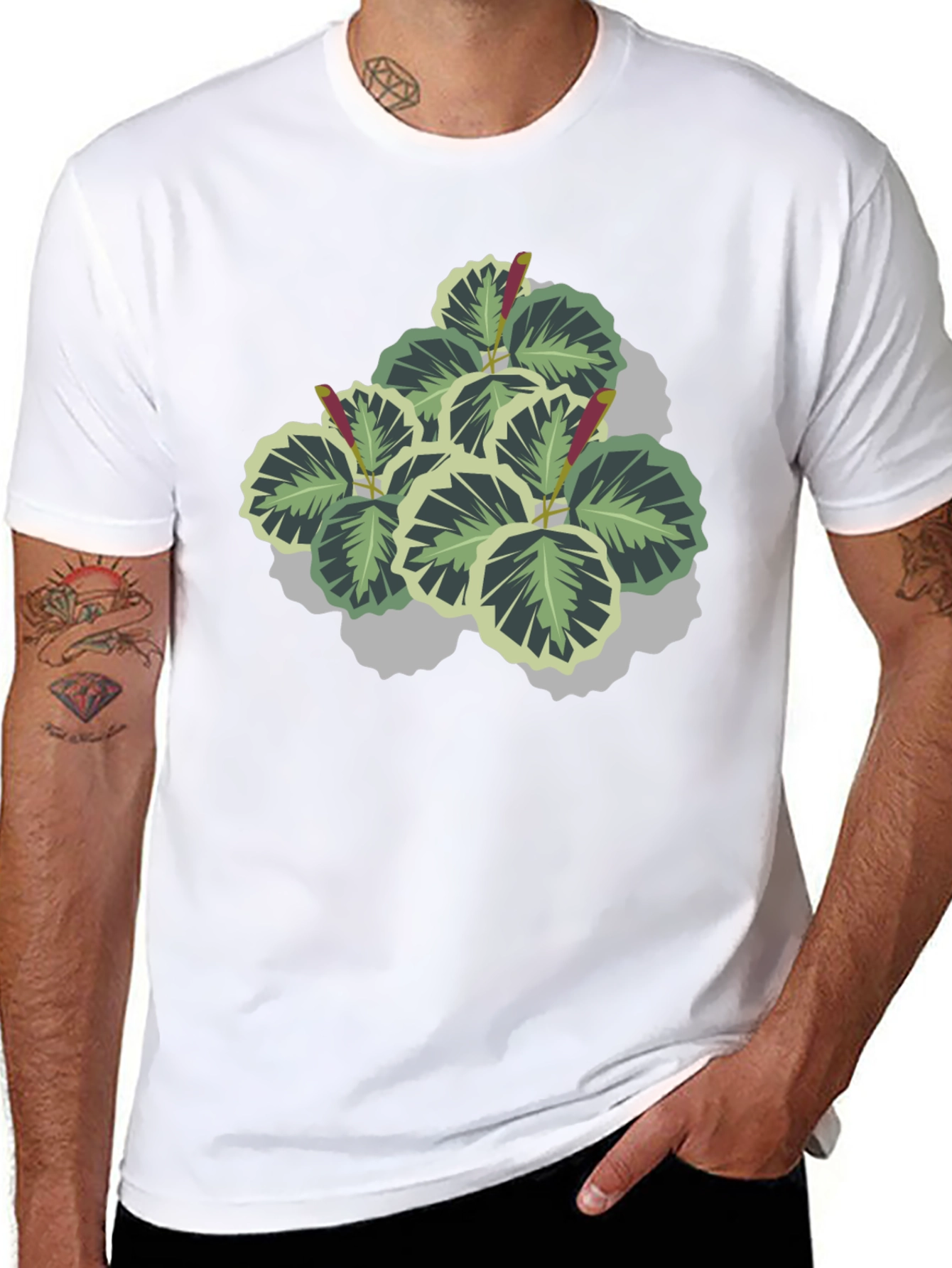 Plant Graphic Black T-Shirt