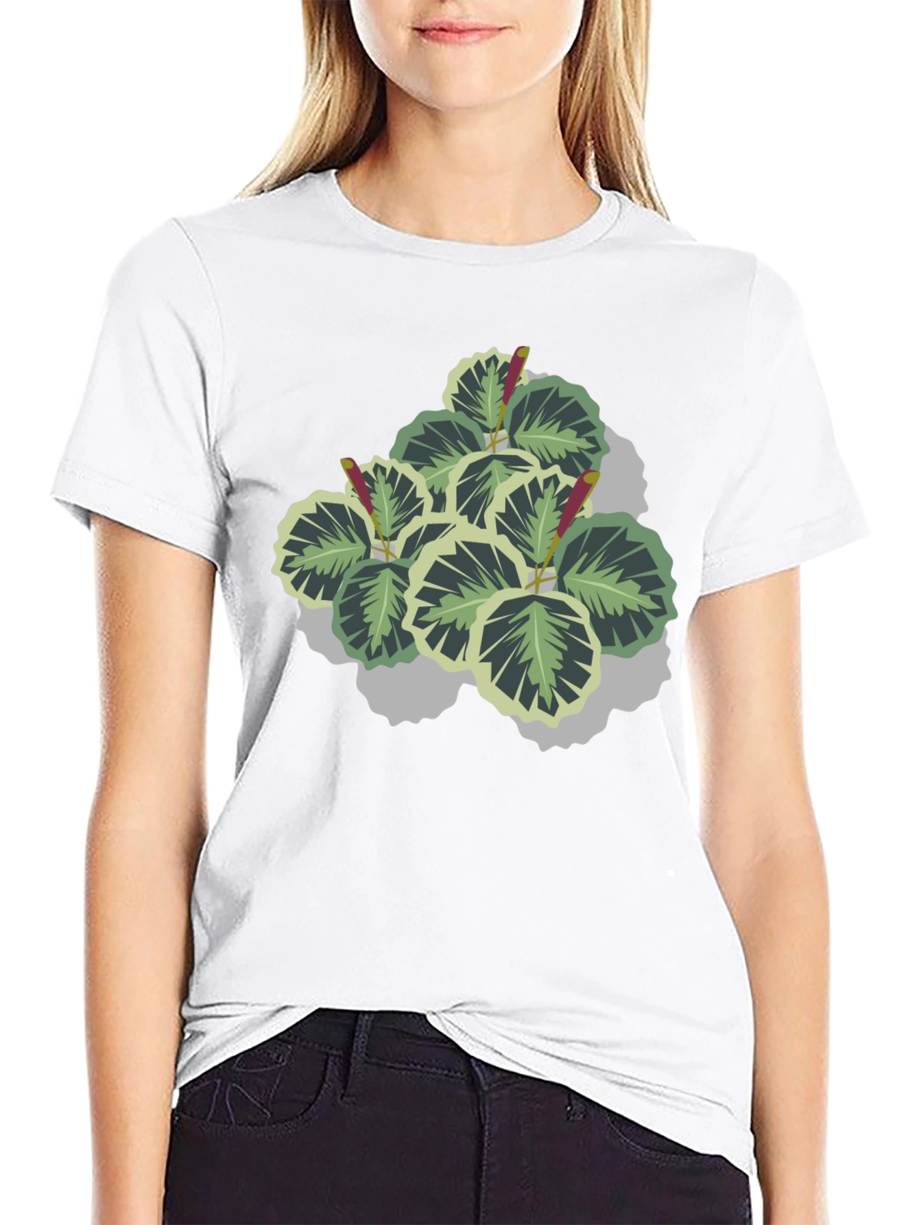 Plant Graphic Black T-Shirt