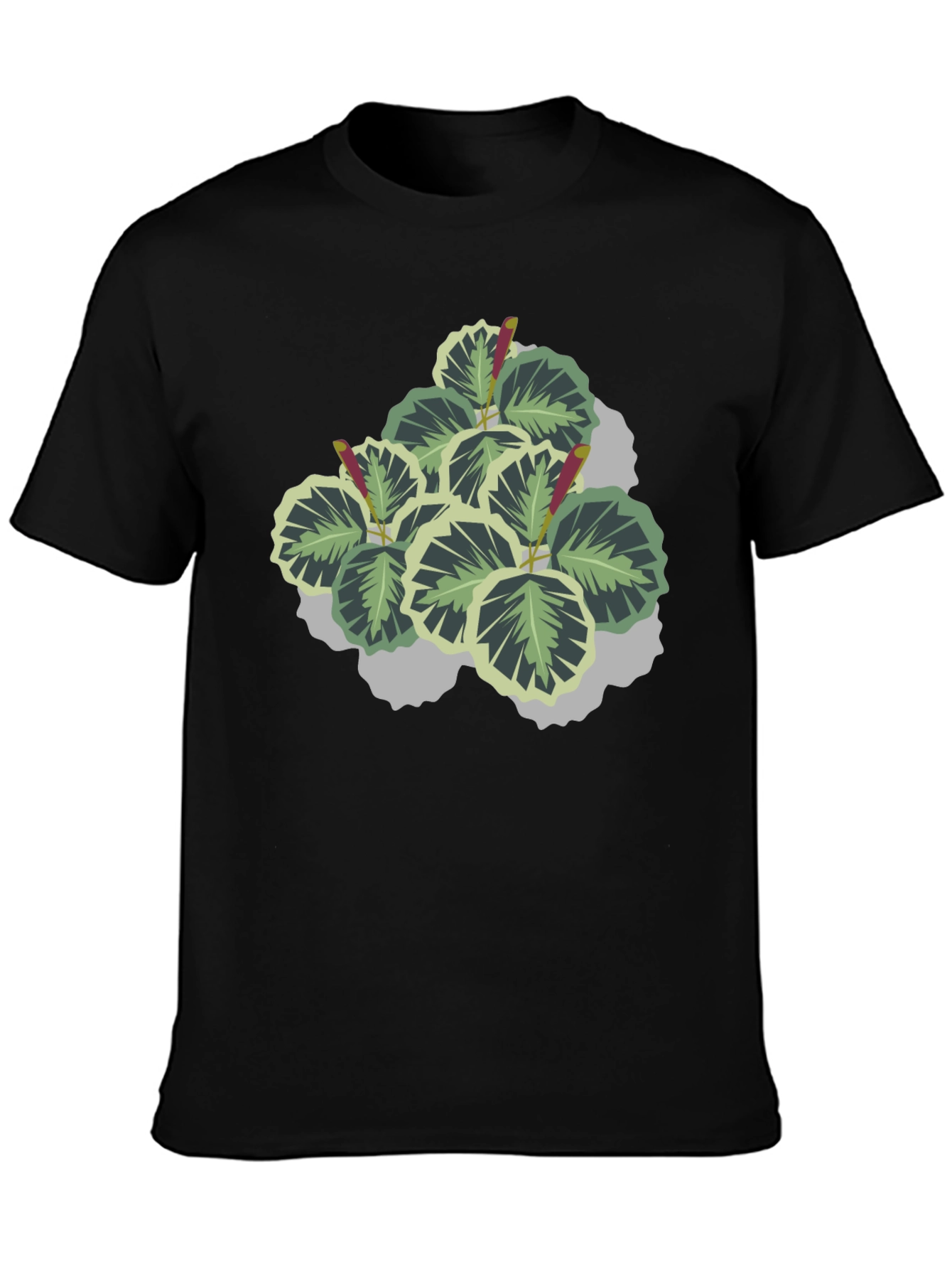 Plant Graphic Black T-Shirt