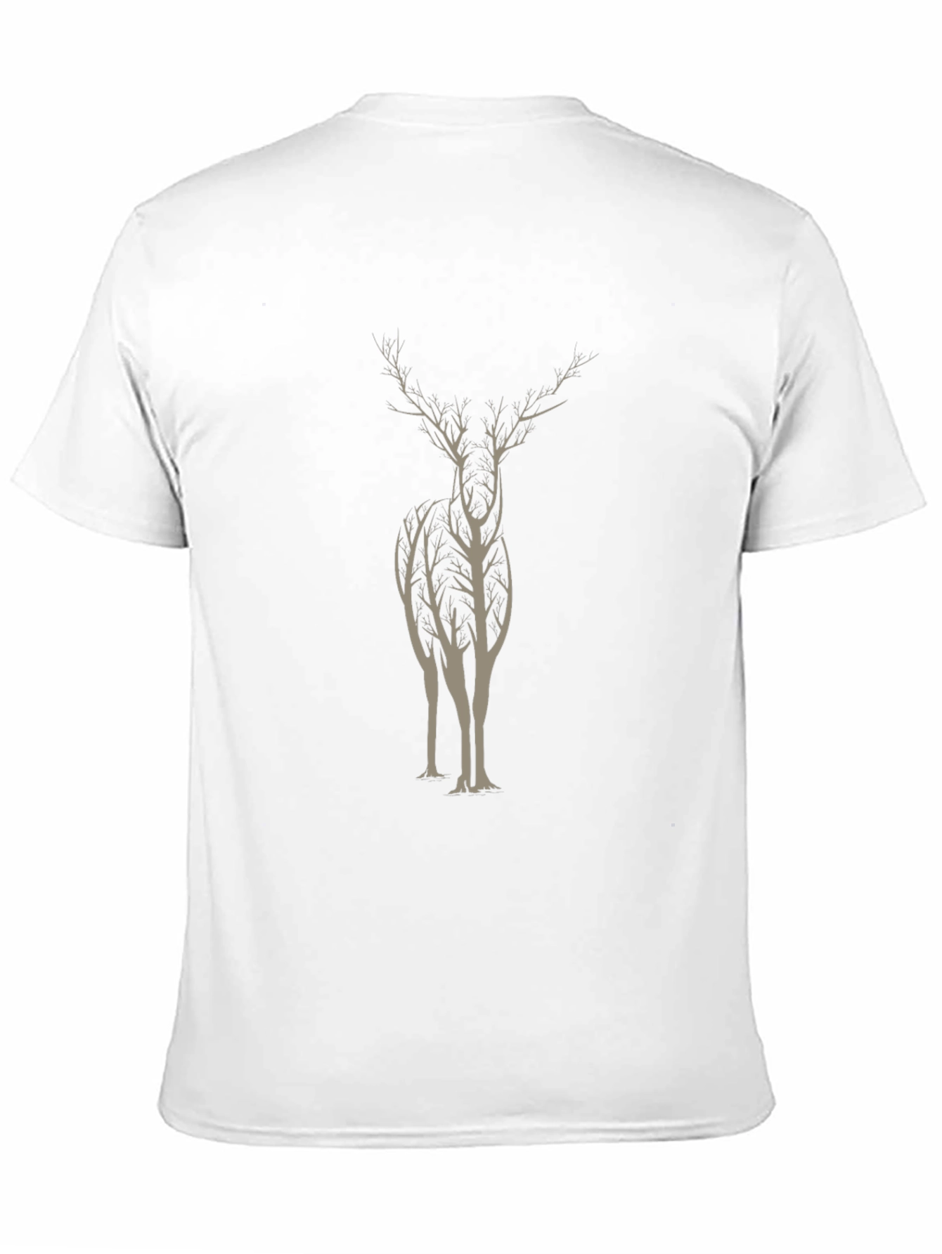 Tree Deer Graphic Tee - Stylish Mens Black T-Shirt
