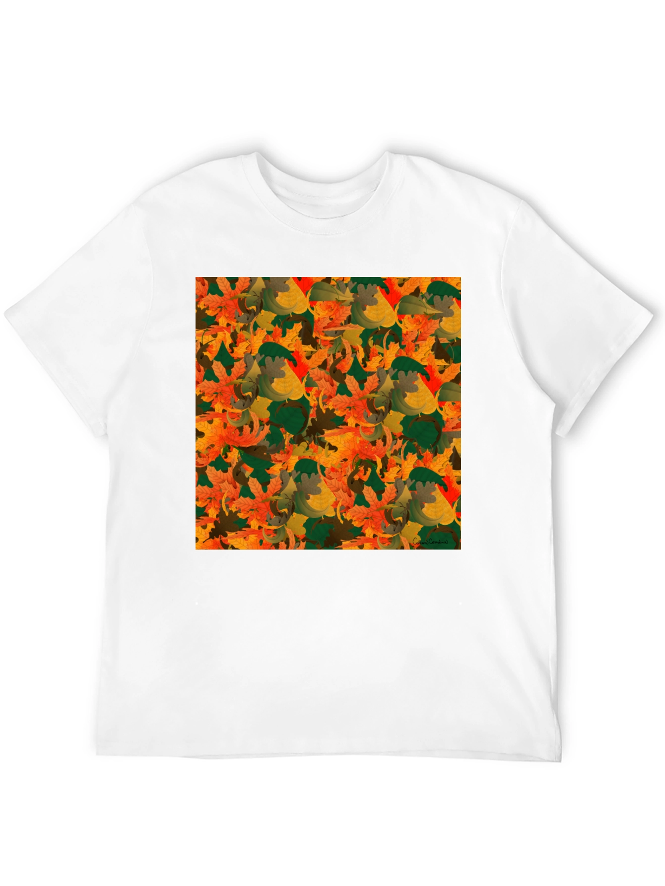 Autumn Leaves Pattern T-Shirt