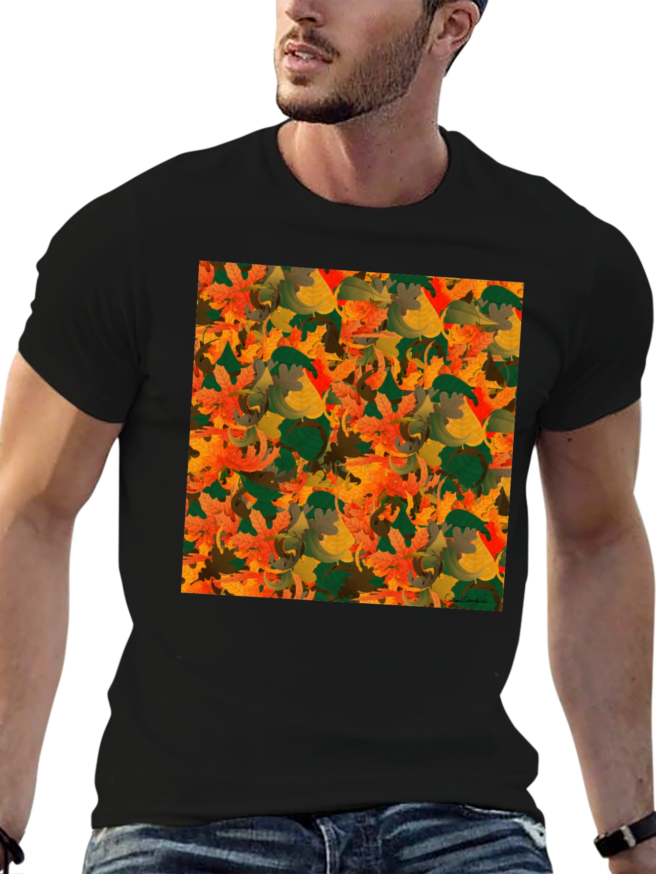 Autumn Leaves Pattern T-Shirt