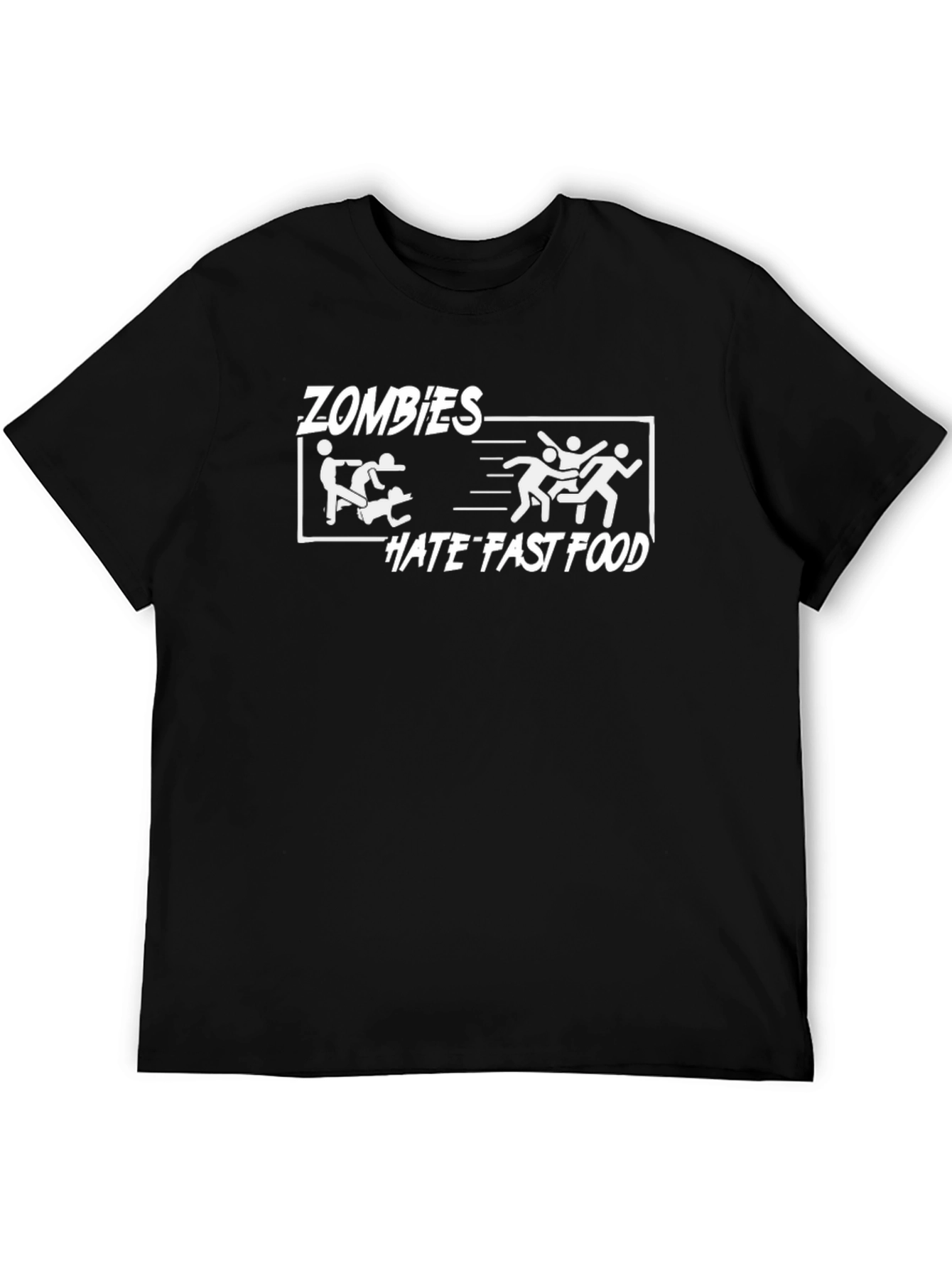 Zombies Hate Fast Food Graphic T-Shirt