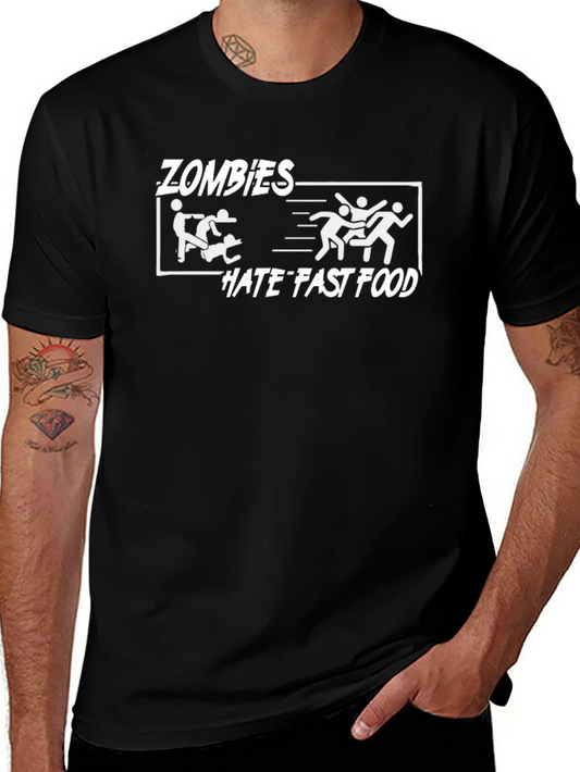 Zombies Hate Fast Food Graphic T-Shirt