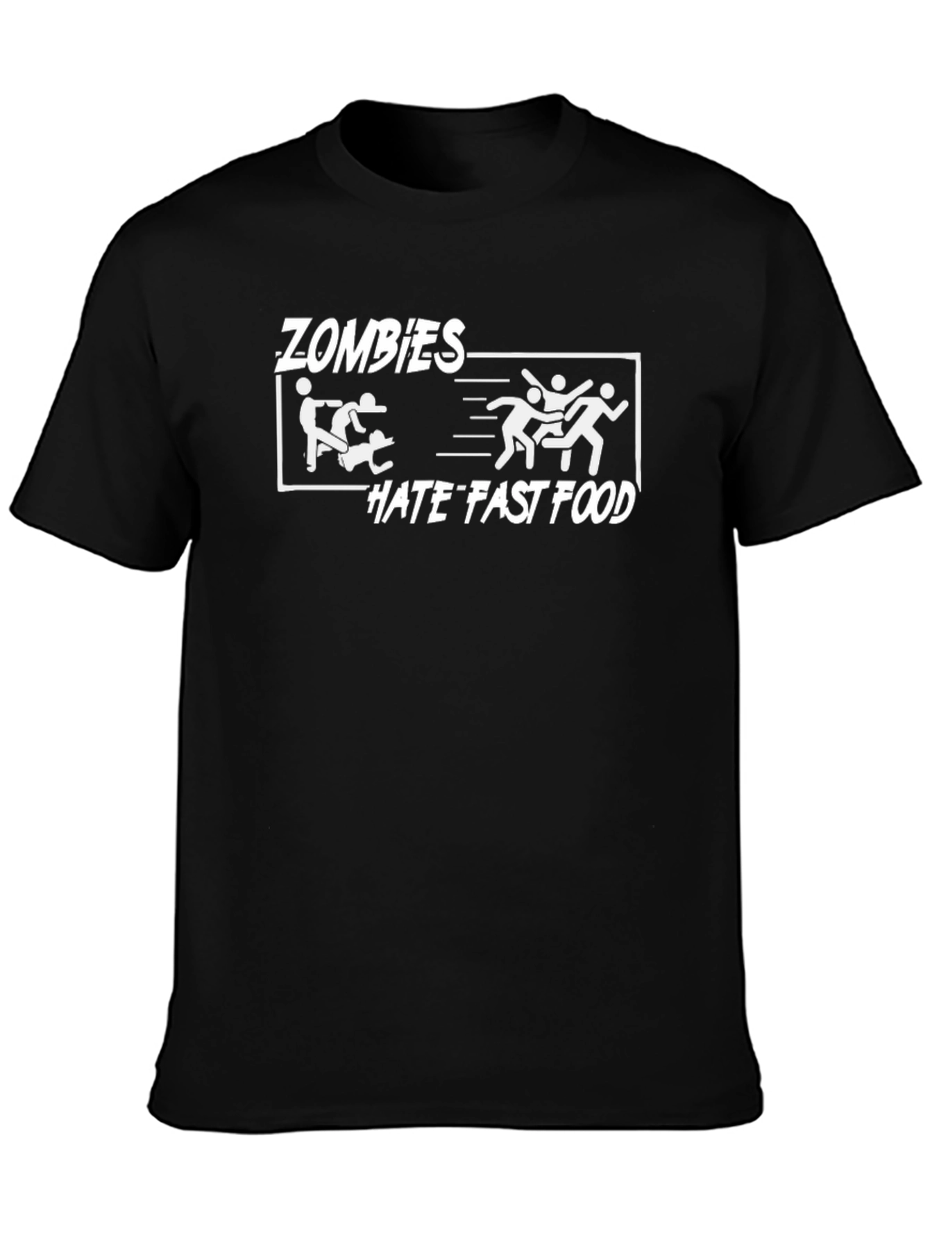 Zombies Hate Fast Food Graphic T-Shirt