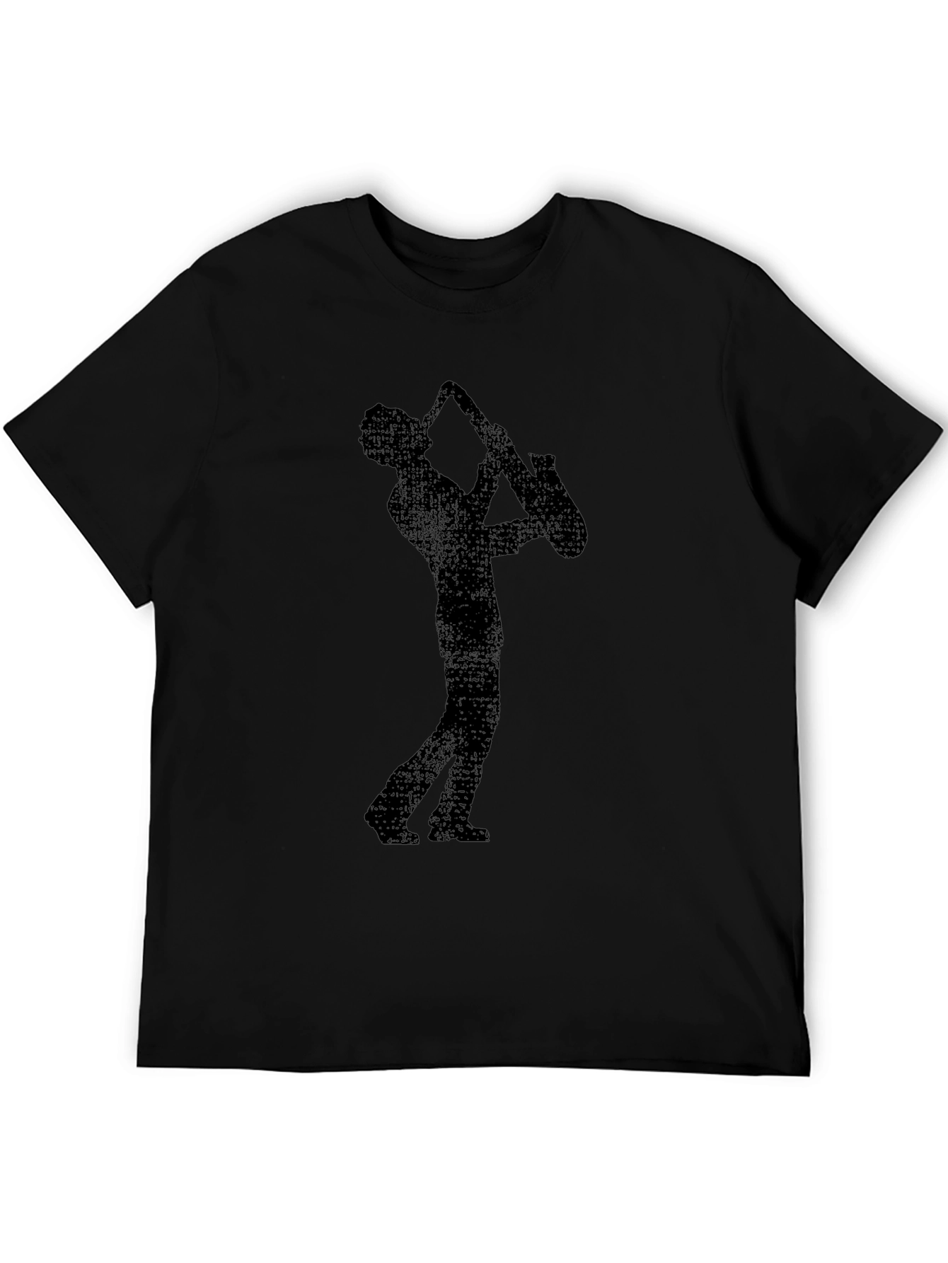Saxophone Player Graphic T-Shirt - Black