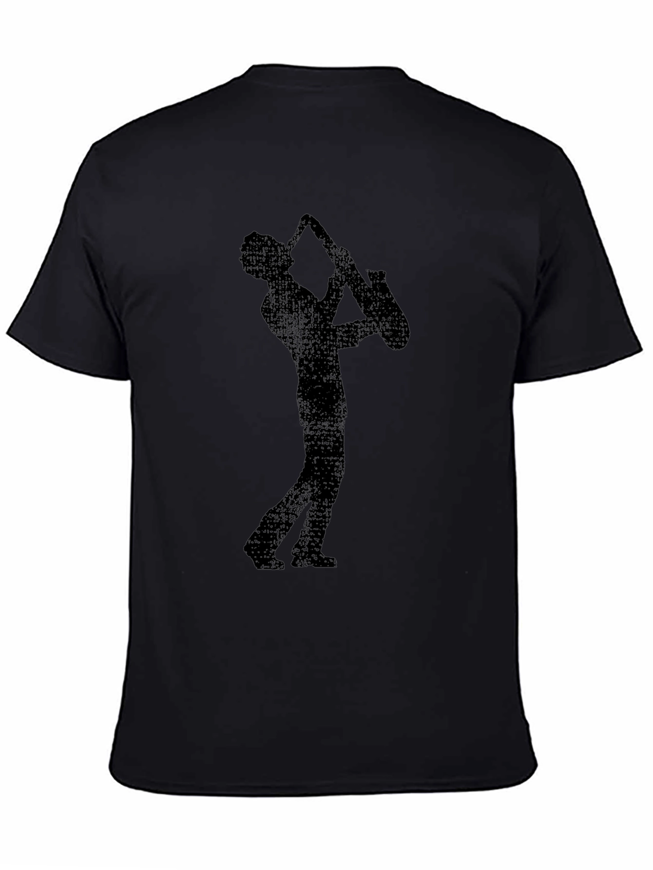 Saxophone Player Graphic T-Shirt - Black
