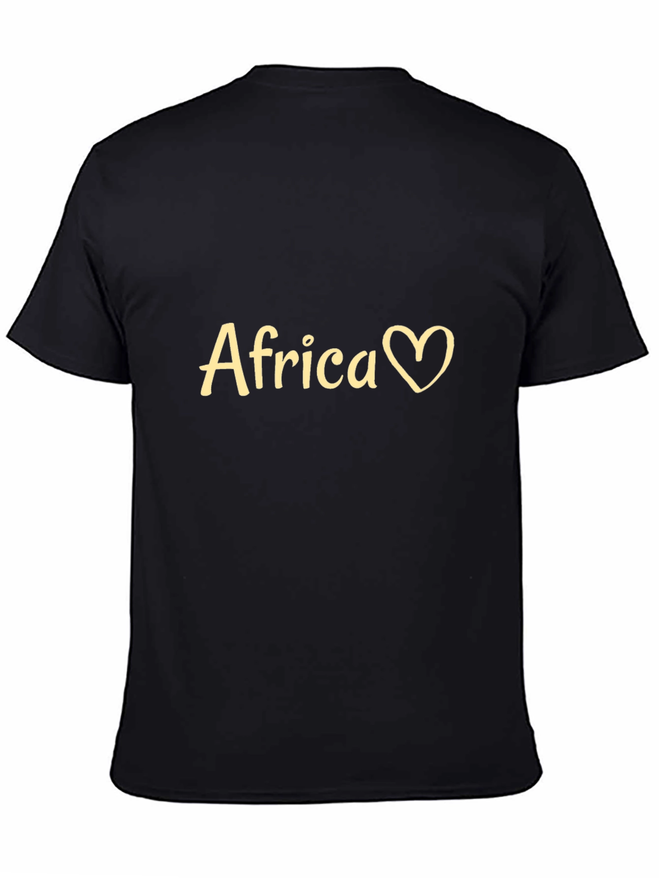 Africa Heart Graphic Black T-Shirt