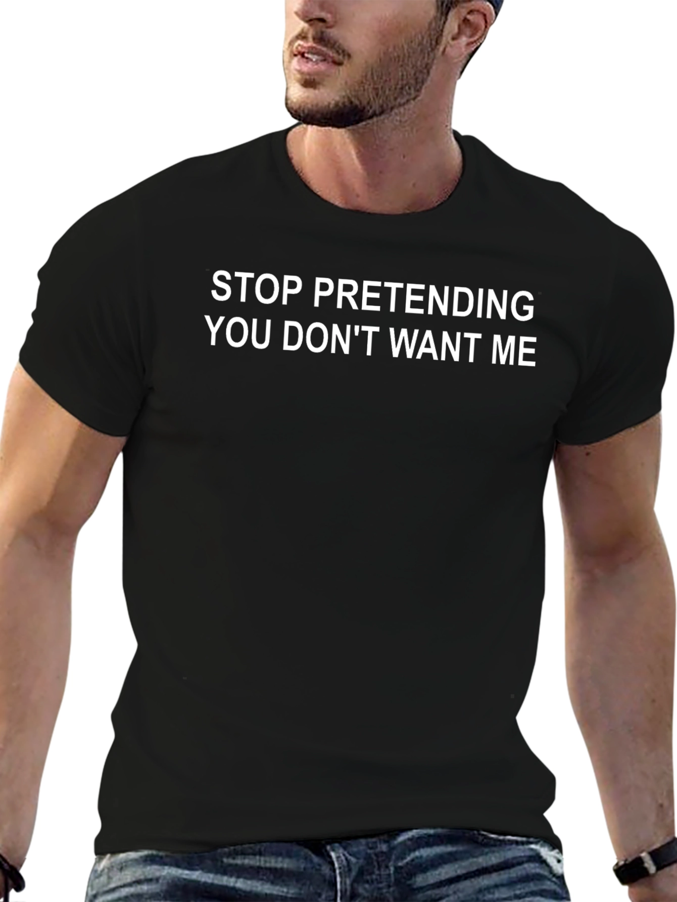 Stop Pretending Mens Black T-Shirt