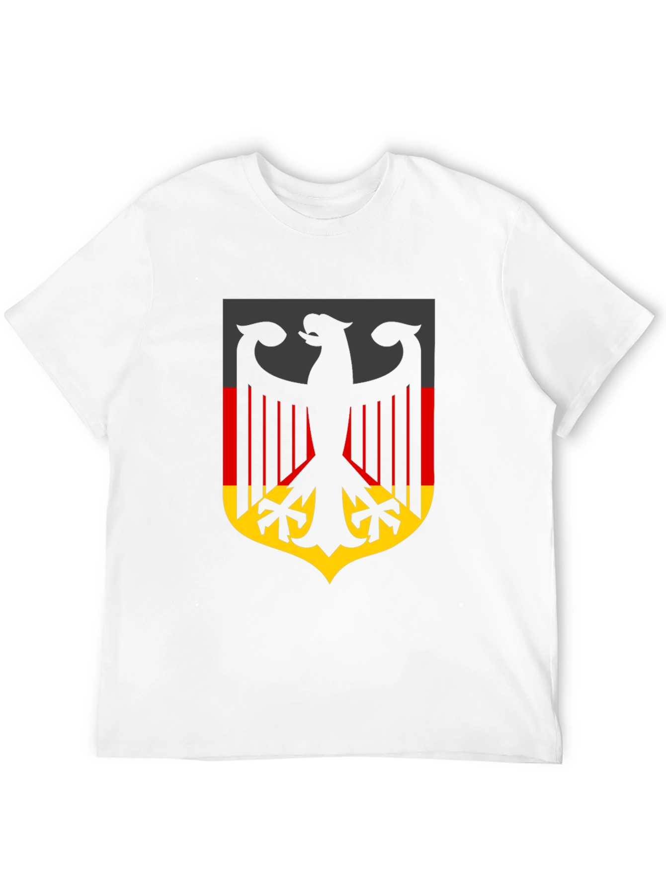 German Flag Eagle Crest Black T-Shirt