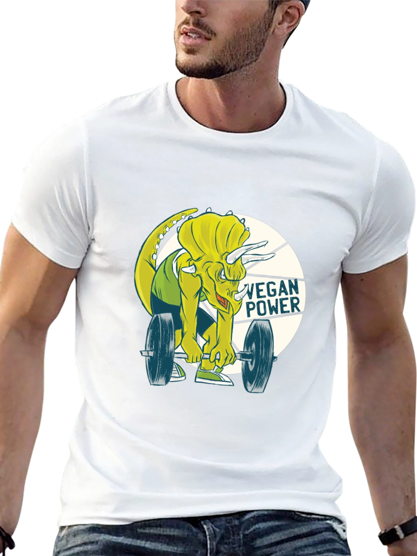 Vegan Power Dinosaur T-Shirt