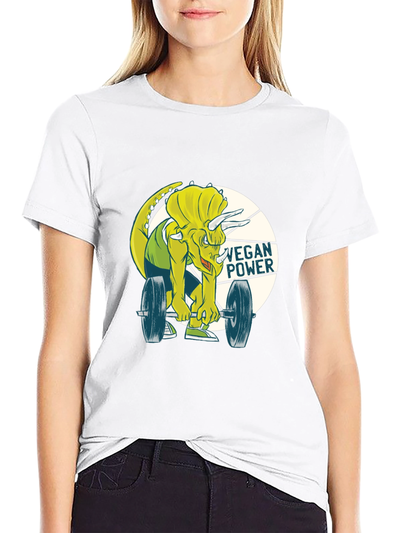 Vegan Power Dinosaur T-Shirt