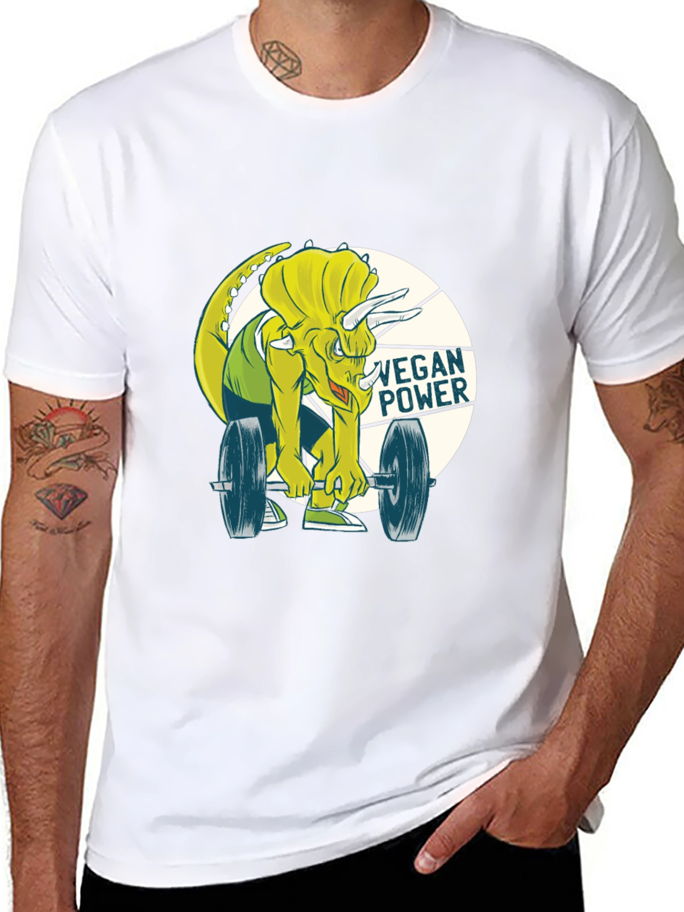 Vegan Power Dinosaur T-Shirt