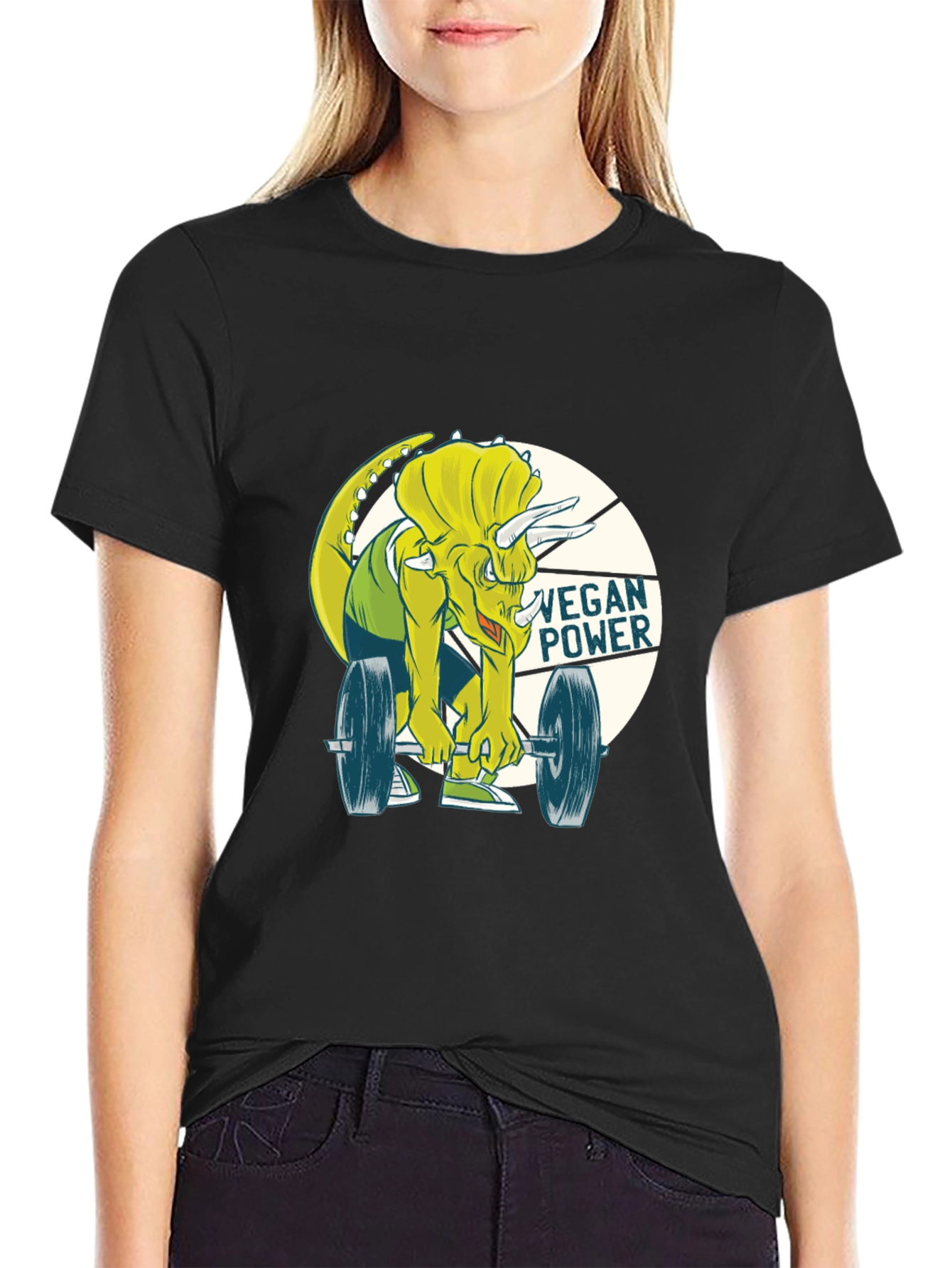 Vegan Power Dinosaur T-Shirt