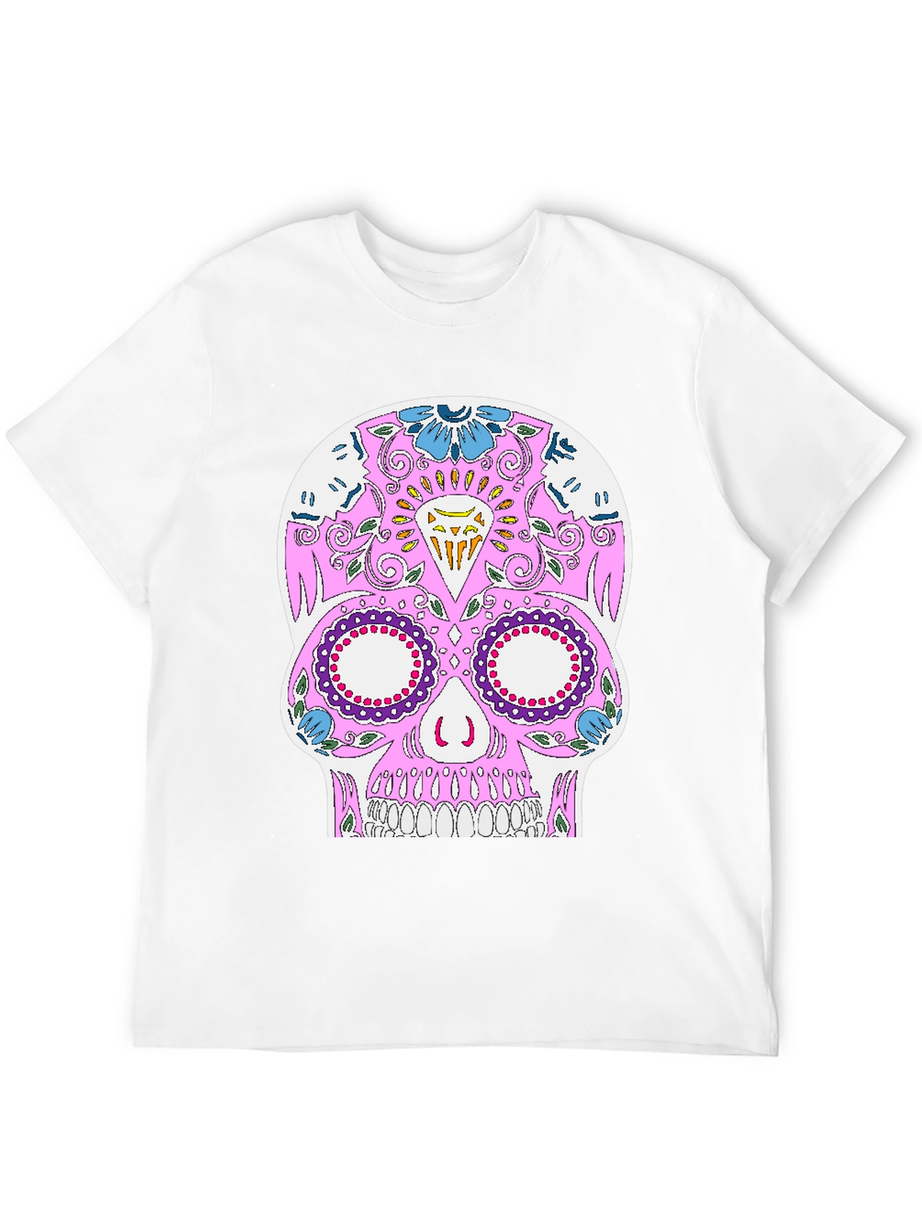 Sugar Skull Graphic Tee - Black