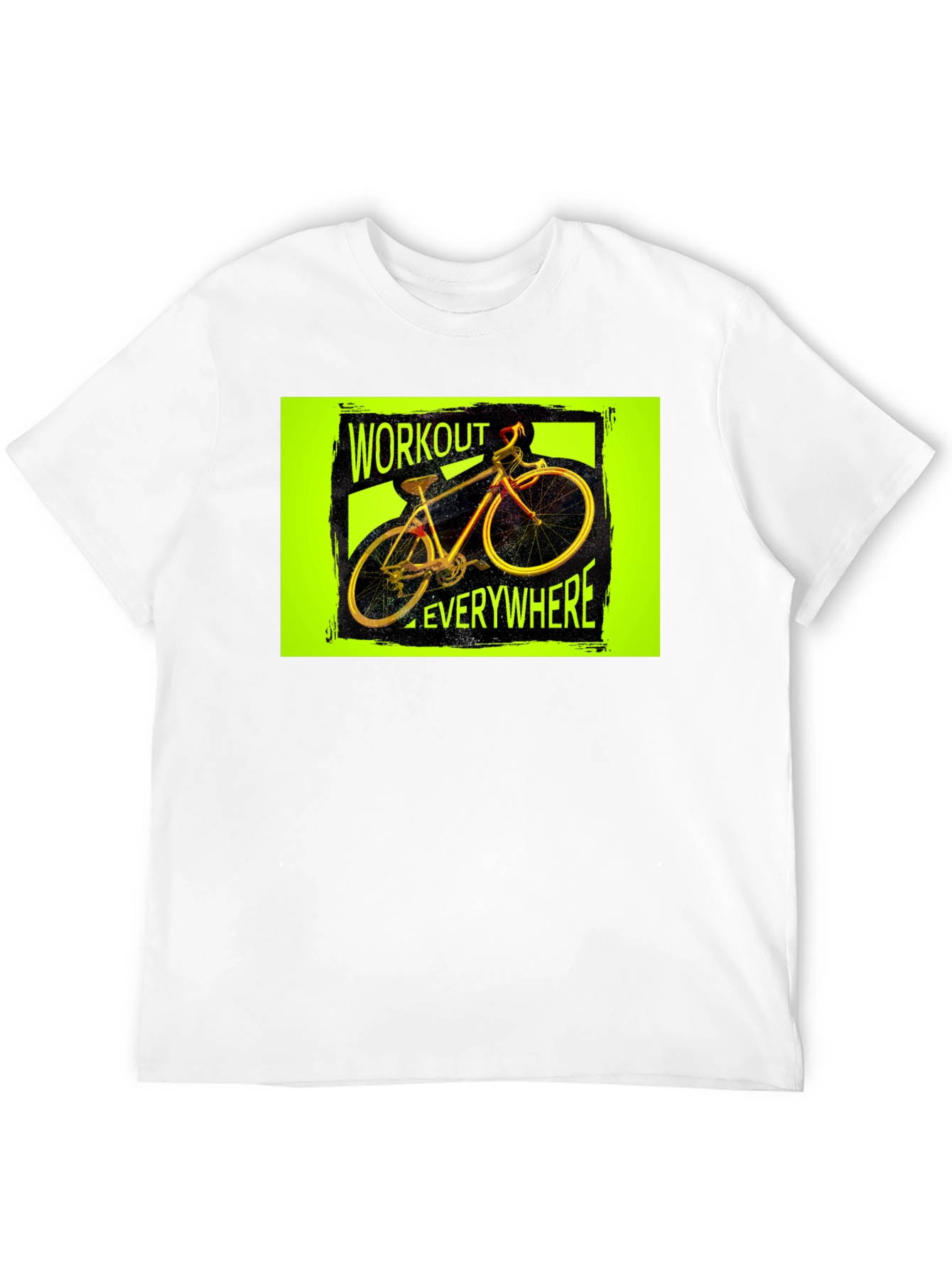 Workout Everywhere Bicycle Graphic Tee - Black