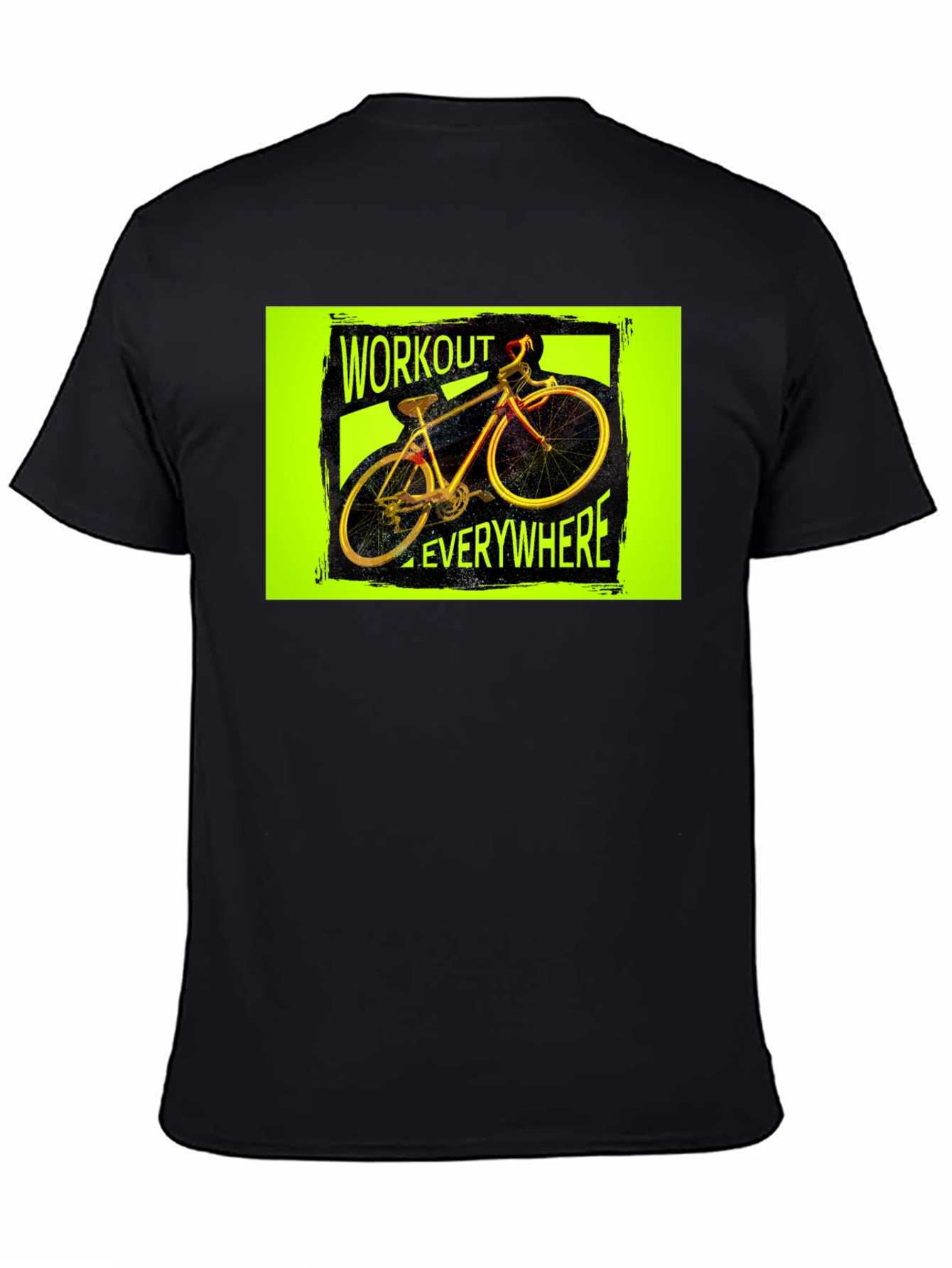 Workout Everywhere Bicycle Graphic Tee - Black
