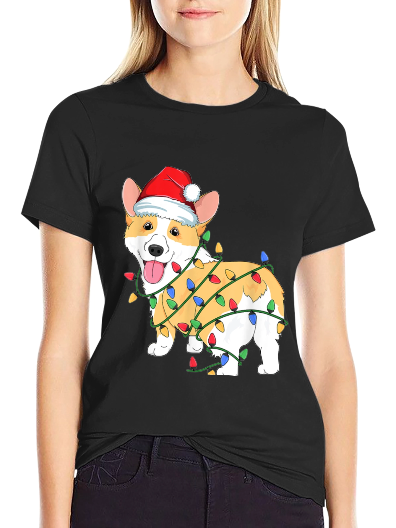 Corgi Christmas Lights T-Shirt