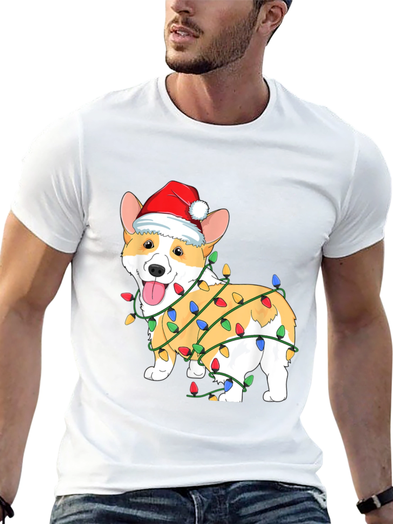 Corgi Christmas Lights T-Shirt