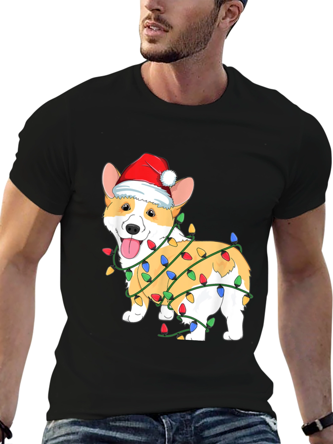Corgi Christmas Lights T-Shirt