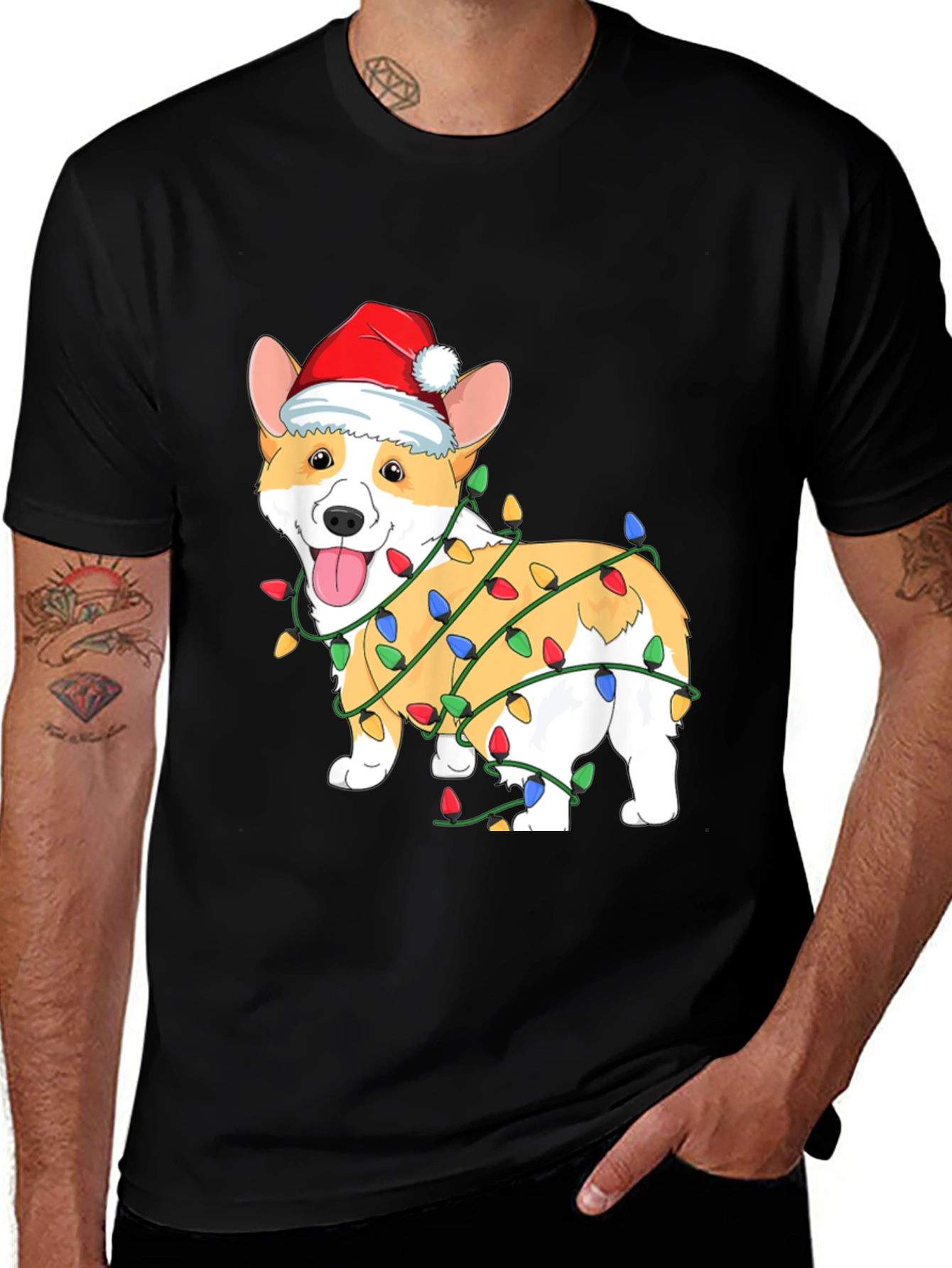 Corgi Christmas Lights T-Shirt