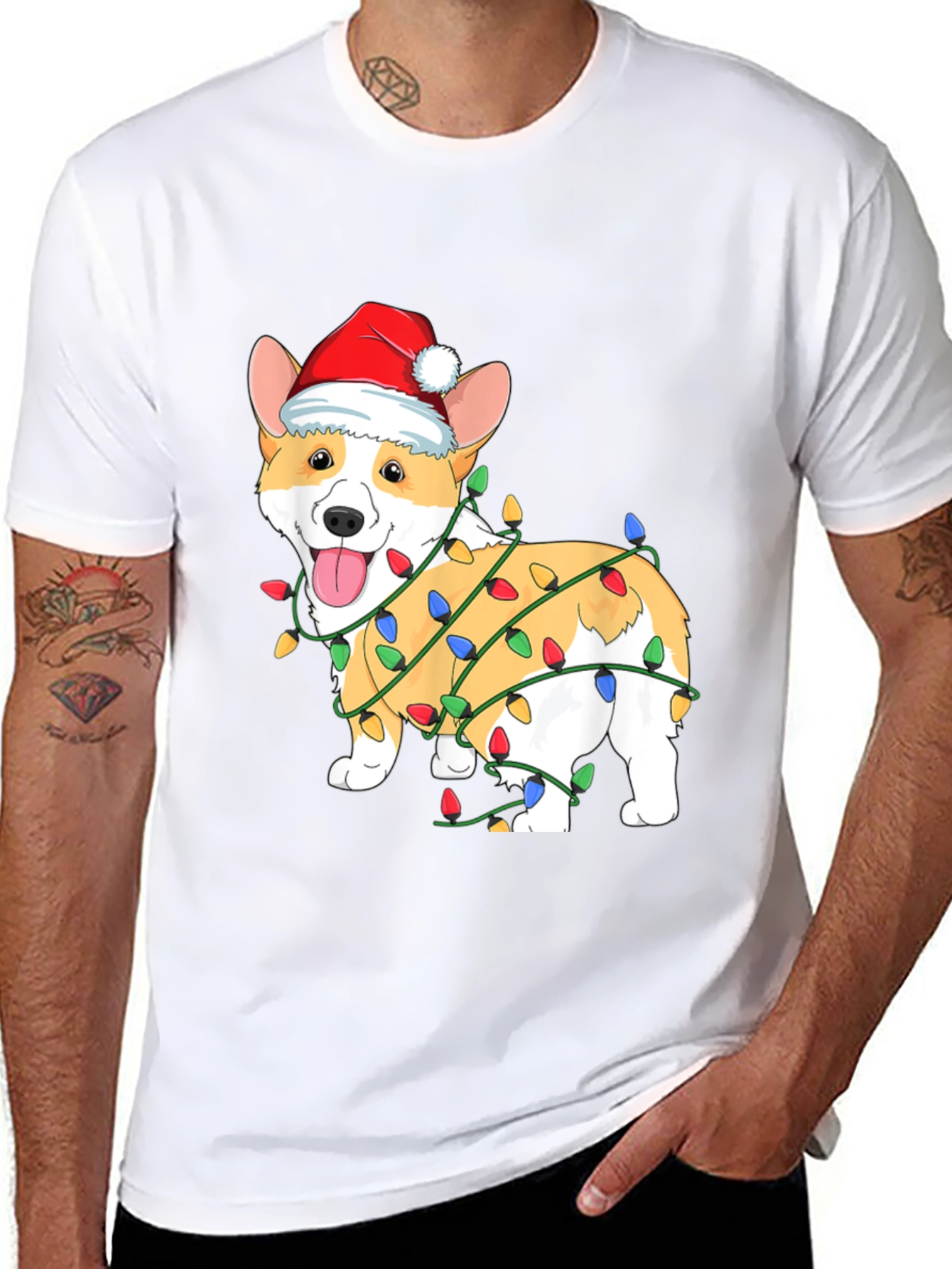 Corgi Christmas Lights T-Shirt