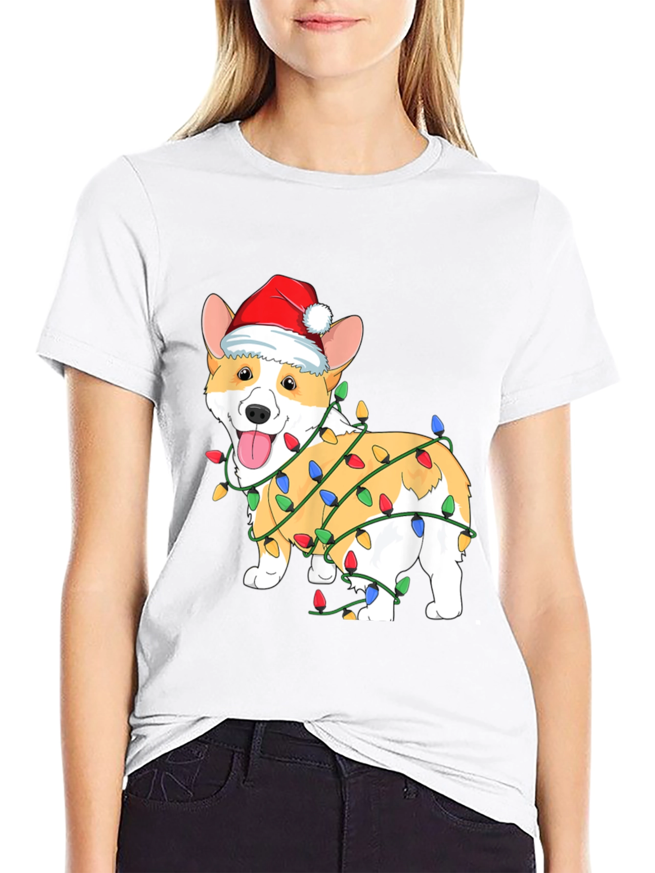 Corgi Christmas Lights T-Shirt