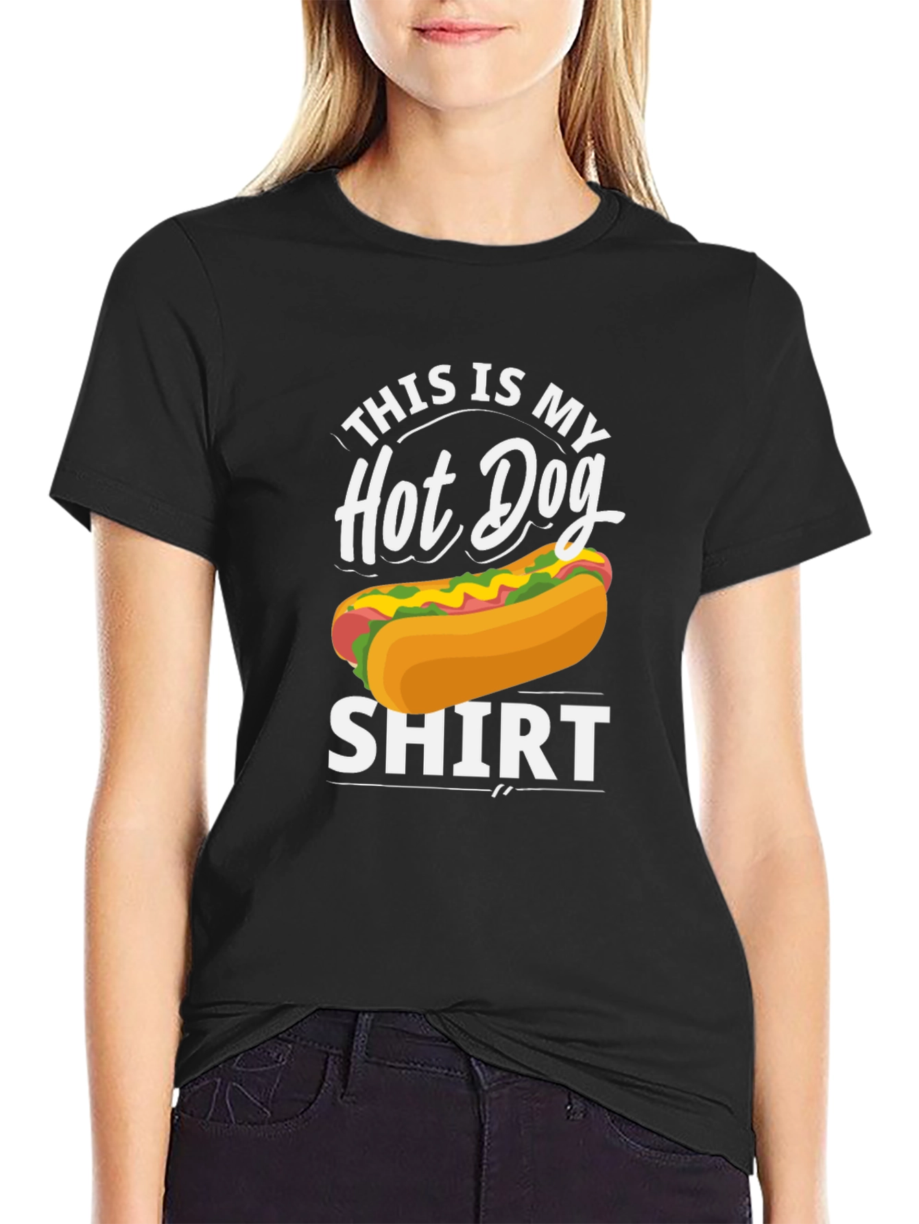 Hot Dog Graphic T-Shirt - Unisex Crew Neck