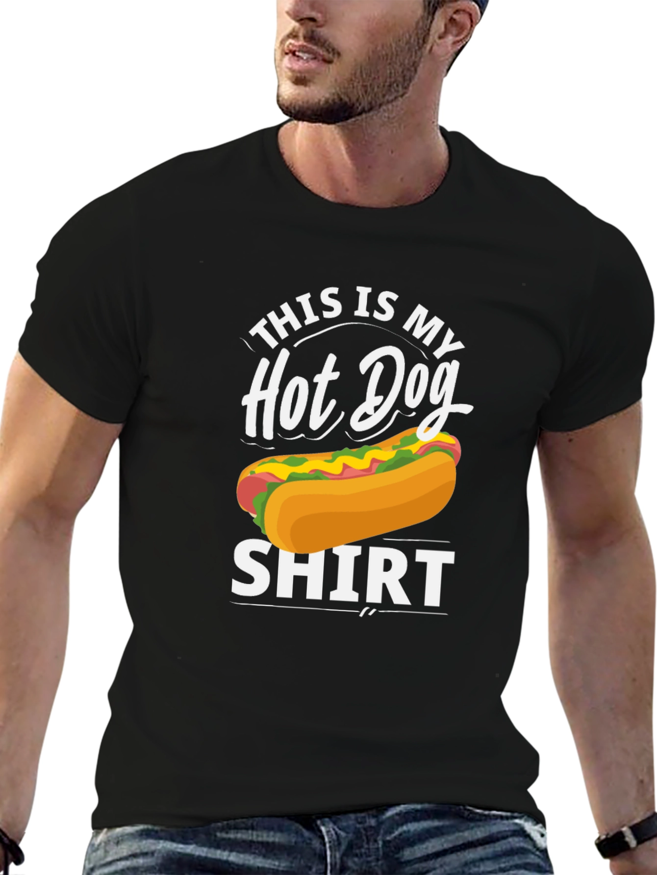 Hot Dog Graphic T-Shirt - Unisex Crew Neck