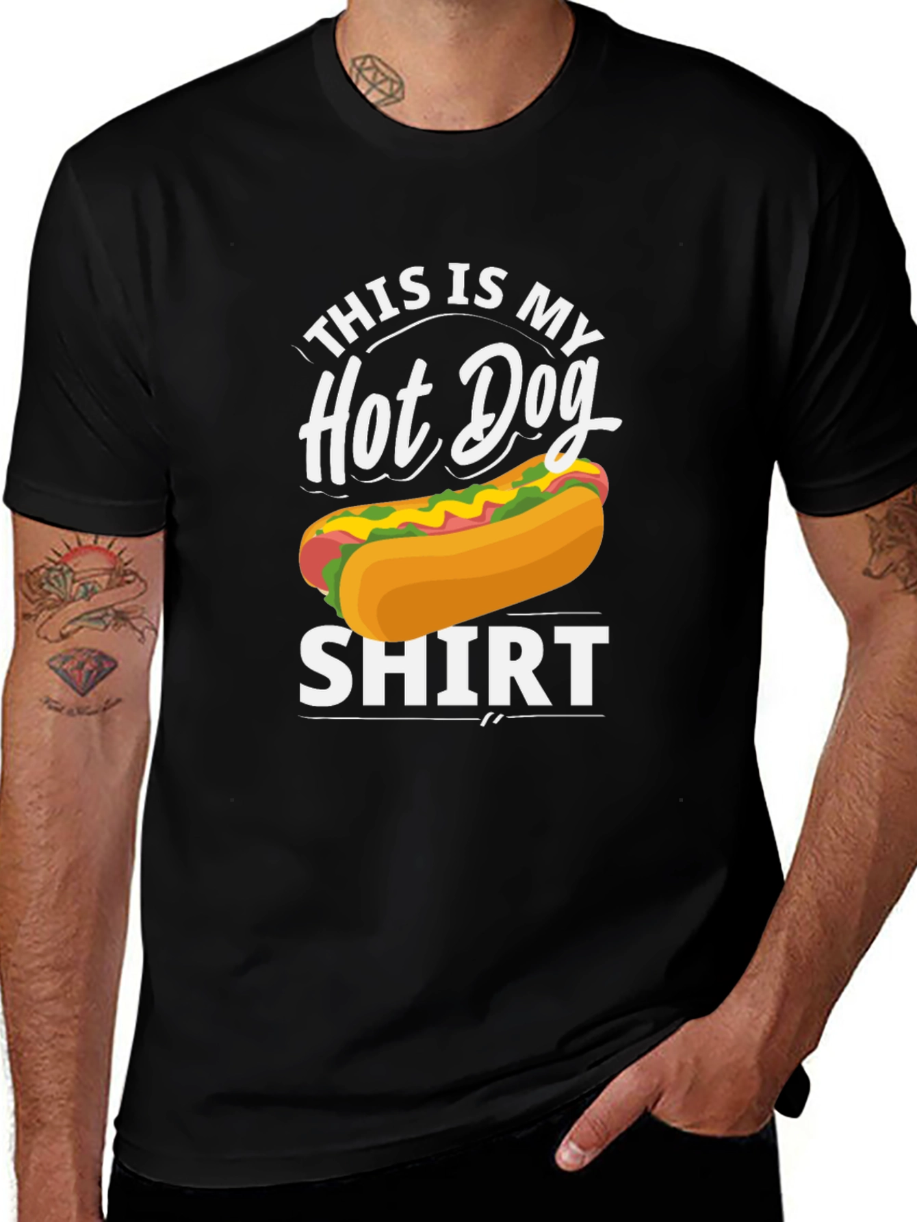 Hot Dog Graphic T-Shirt - Unisex Crew Neck