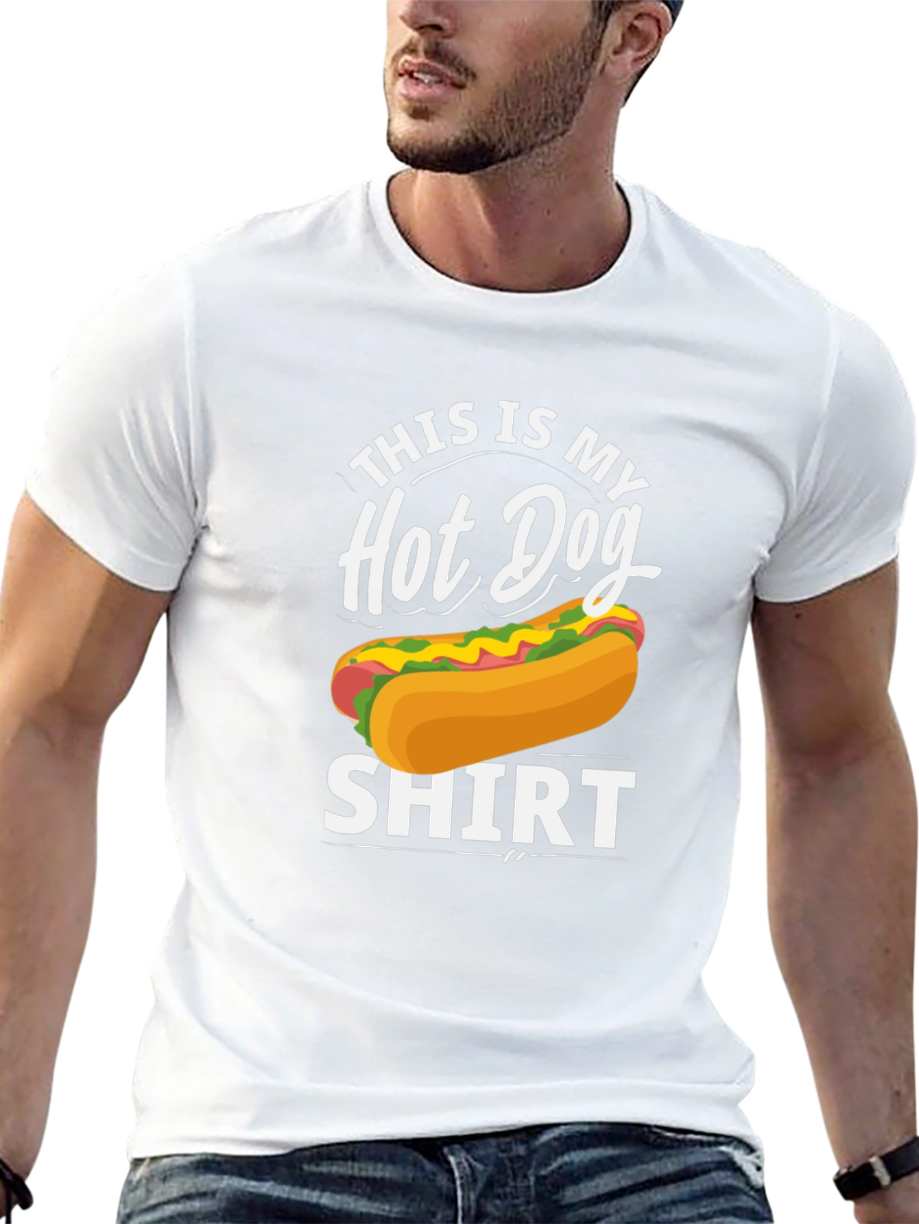 Hot Dog Graphic T-Shirt - Unisex Crew Neck