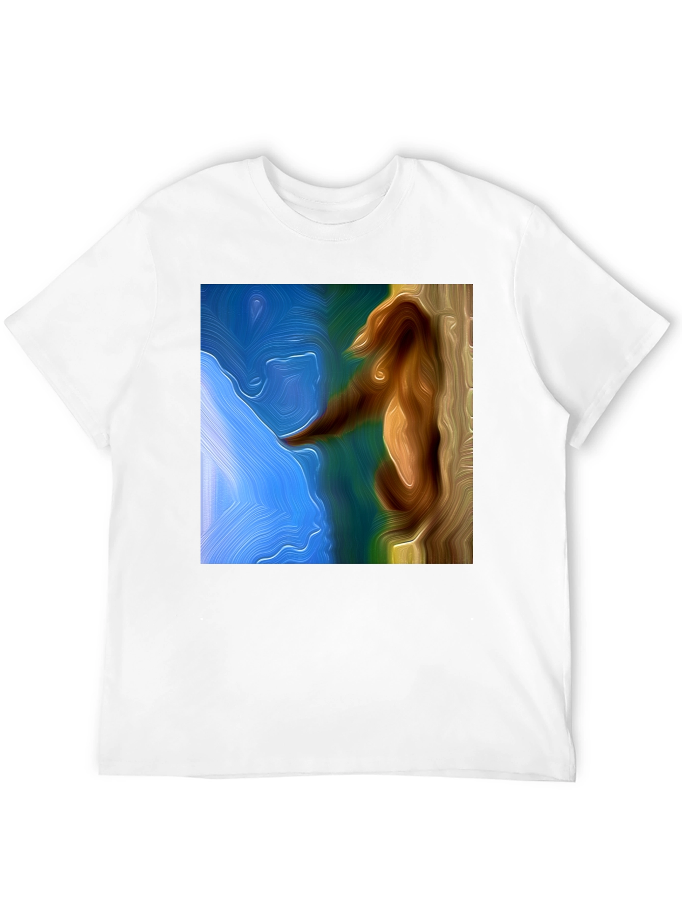 Abstract Seahorse Art Black T-Shirt