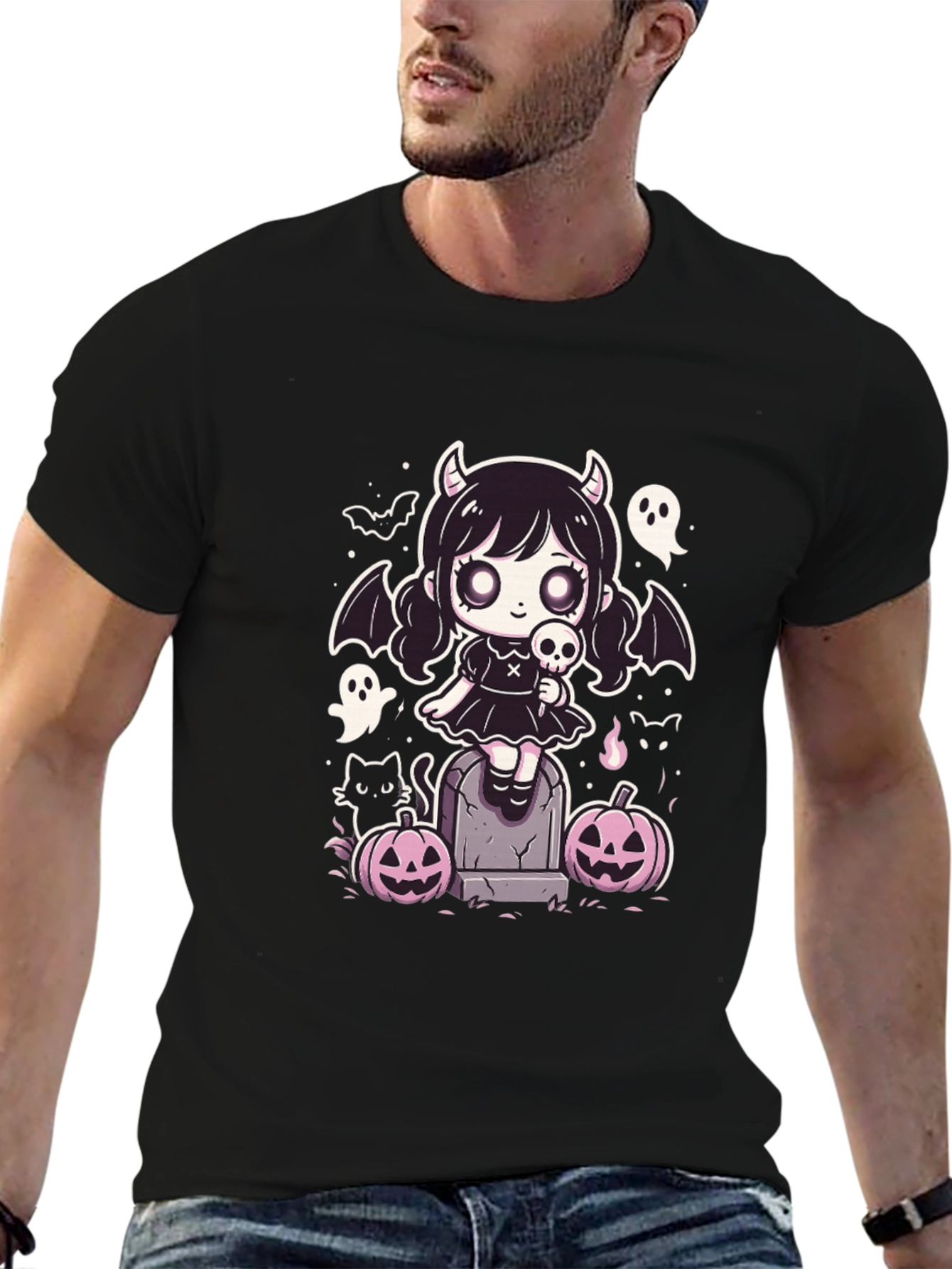 Cute Goth Girl Halloween T-Shirt