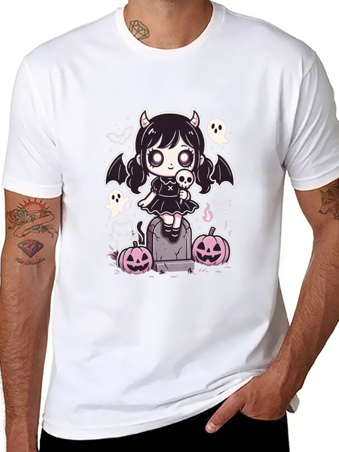 Cute Goth Girl Halloween T-Shirt