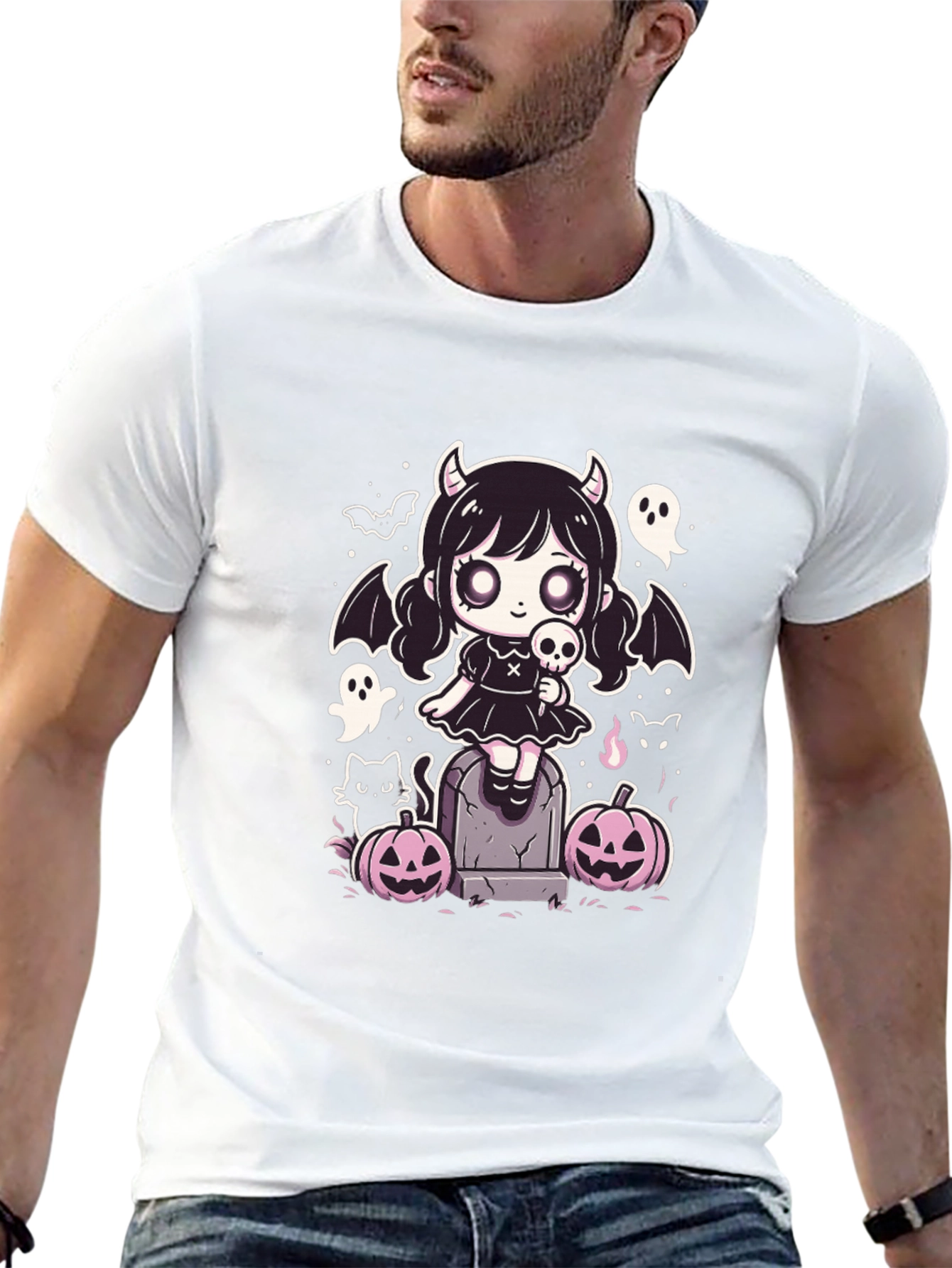 Cute Goth Girl Halloween T-Shirt