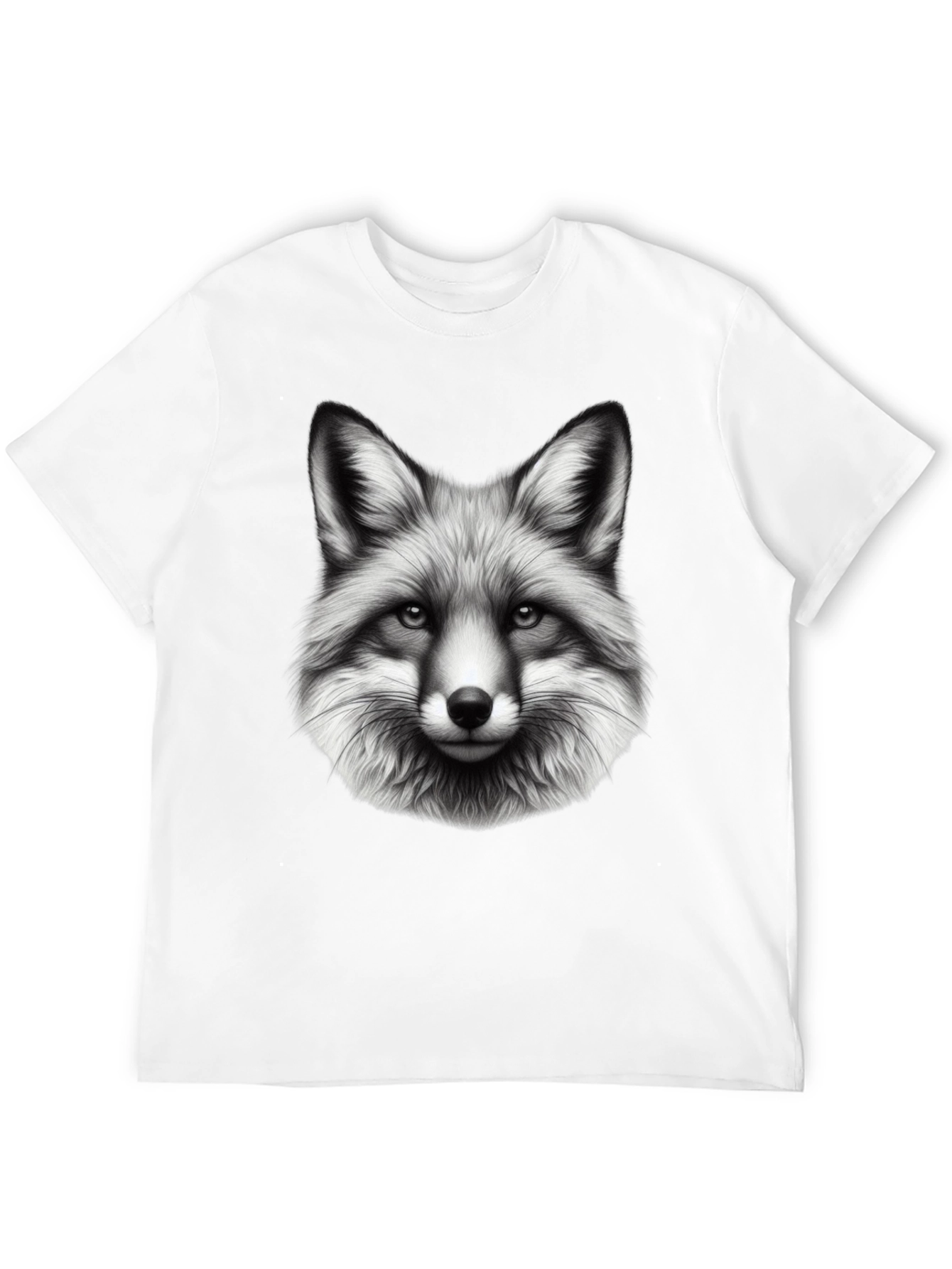 Fox Graphic Print Black T-Shirt