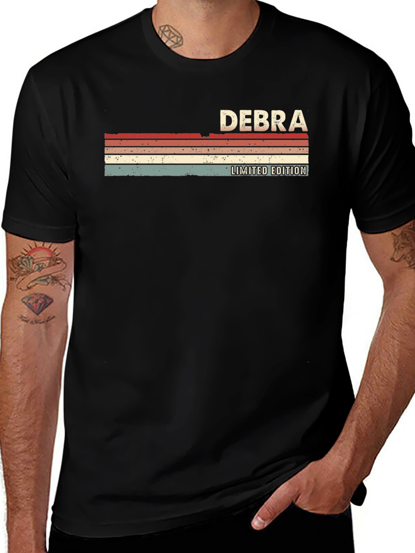 Debra Limited Edition Retro Style Black T-Shirt