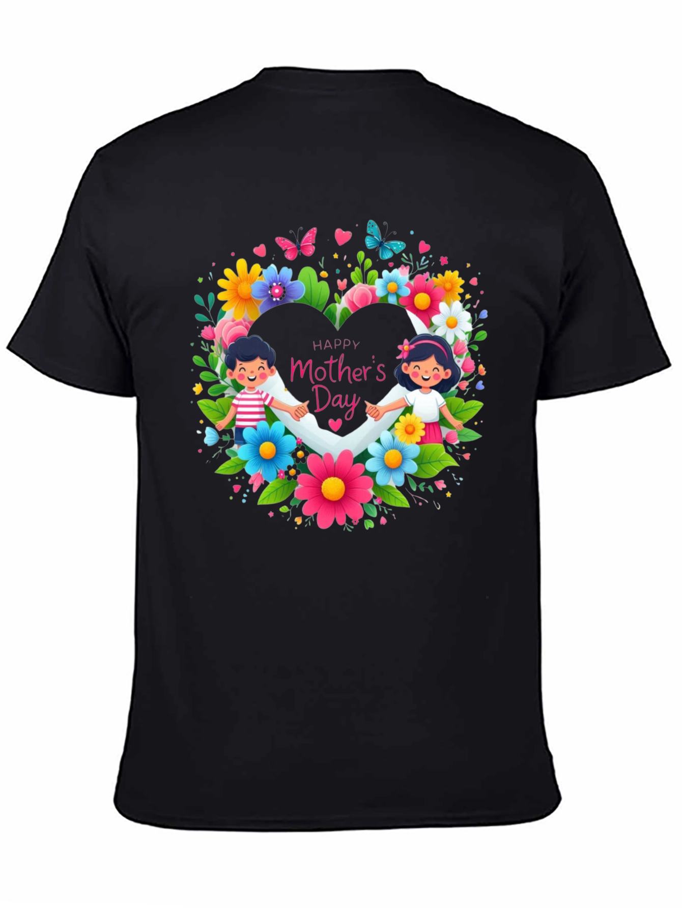 Happy Mothers Day Floral Heart T-Shirt