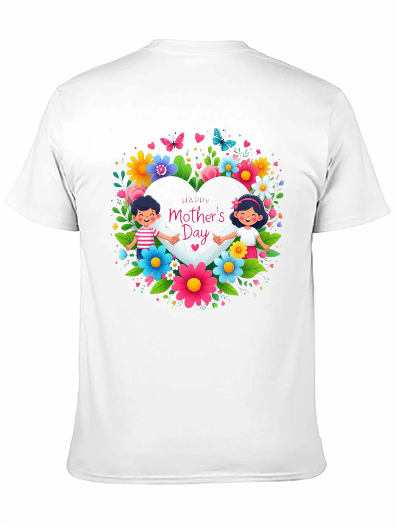 Happy Mothers Day Floral Heart T-Shirt
