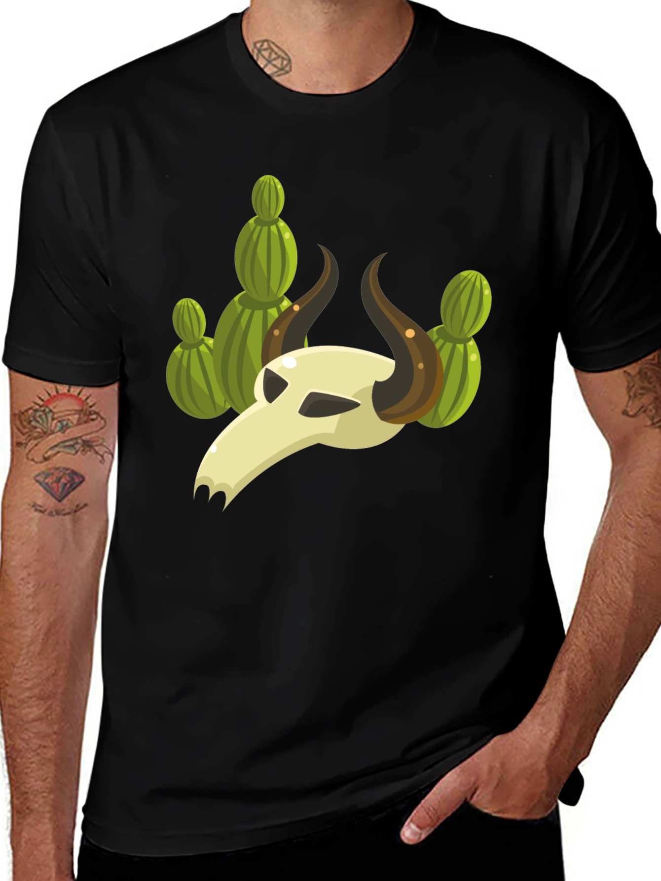 Cactus Skull Graphic Tee - Unique Desert Style Shirt
