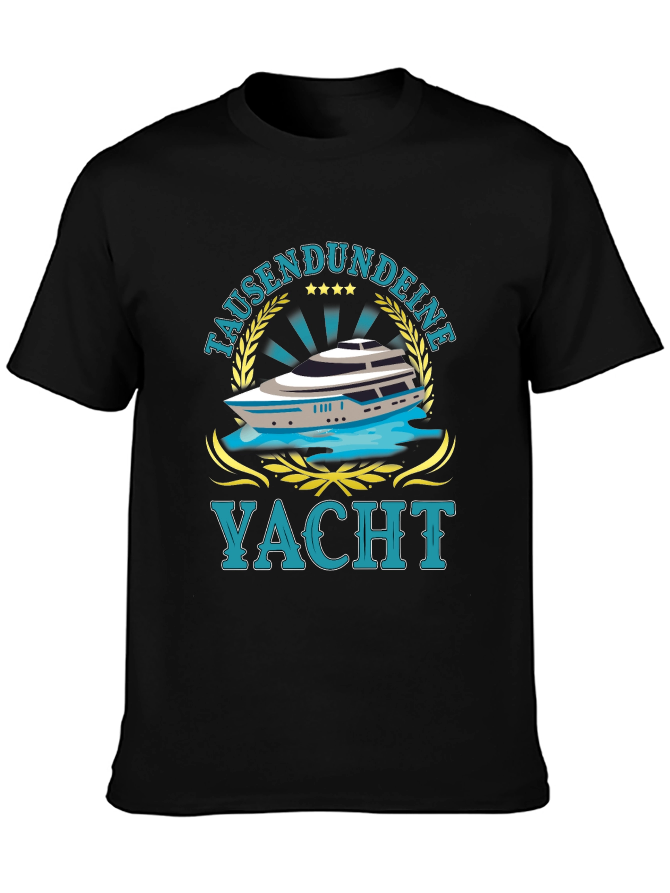 Tausendundeine Yacht Black T-Shirt - Nautical Style
