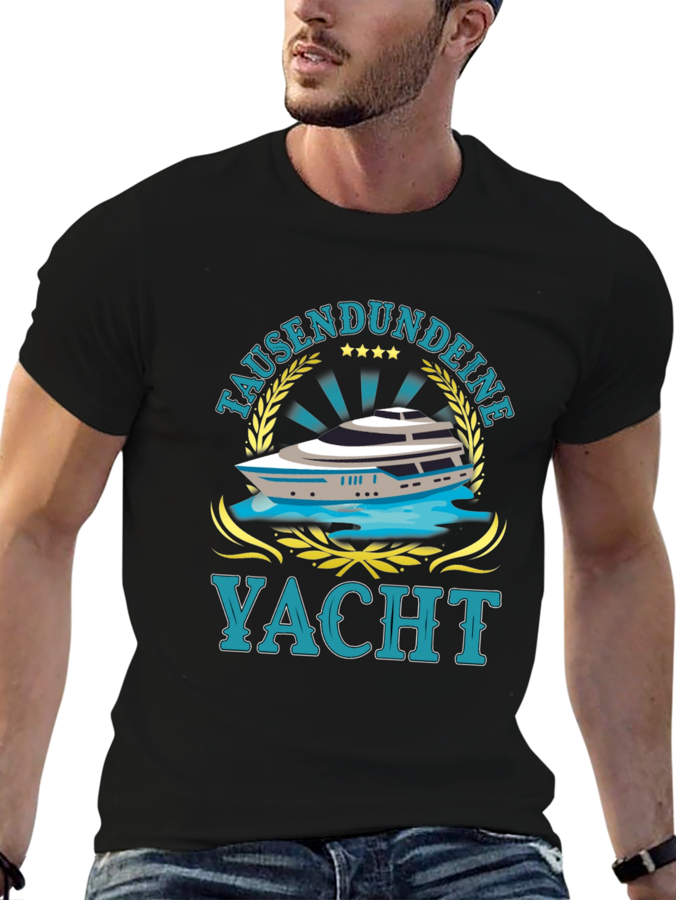 Tausendundeine Yacht Black T-Shirt - Nautical Style