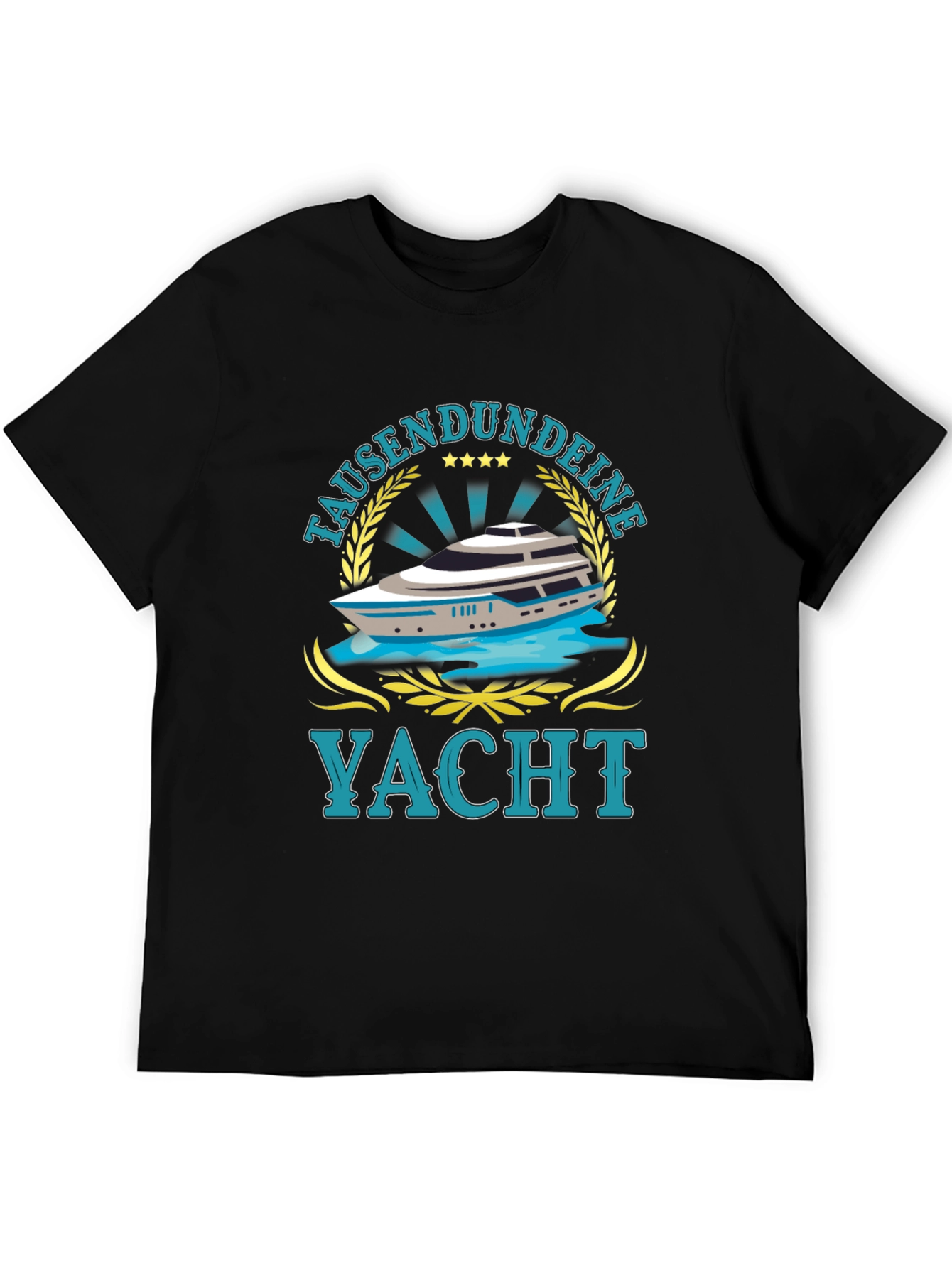 Tausendundeine Yacht Black T-Shirt - Nautical Style