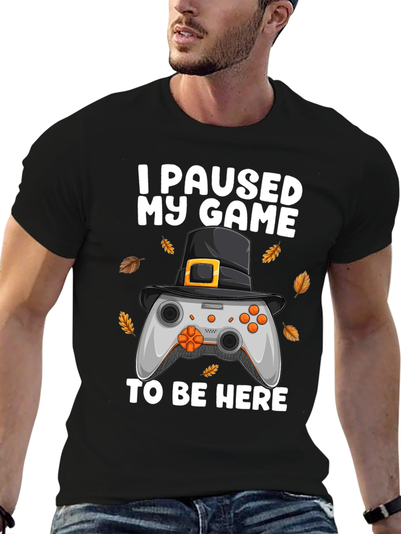 Funny Gamer Thanksgiving T-Shirt - I Paused My Game