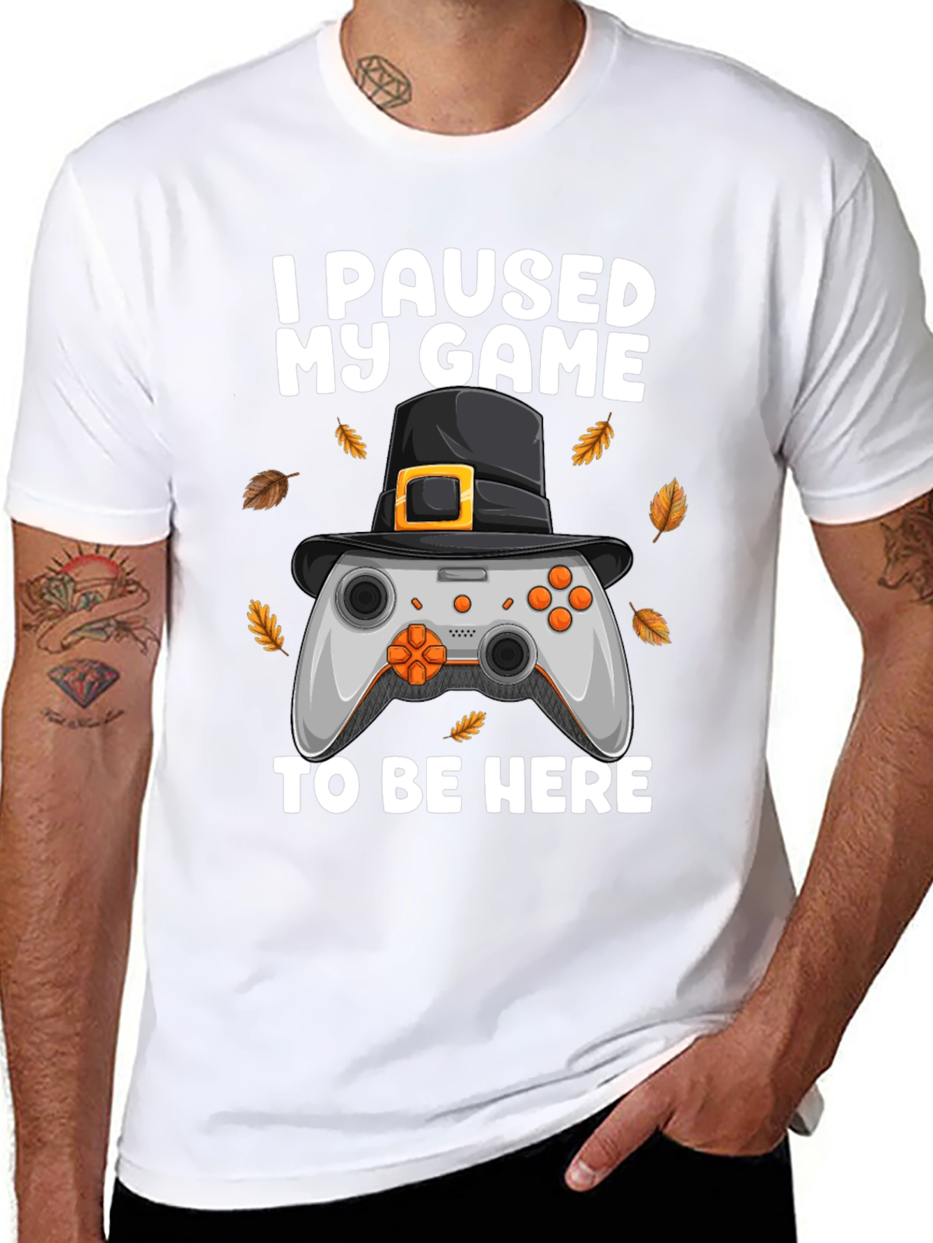Funny Gamer Thanksgiving T-Shirt - I Paused My Game