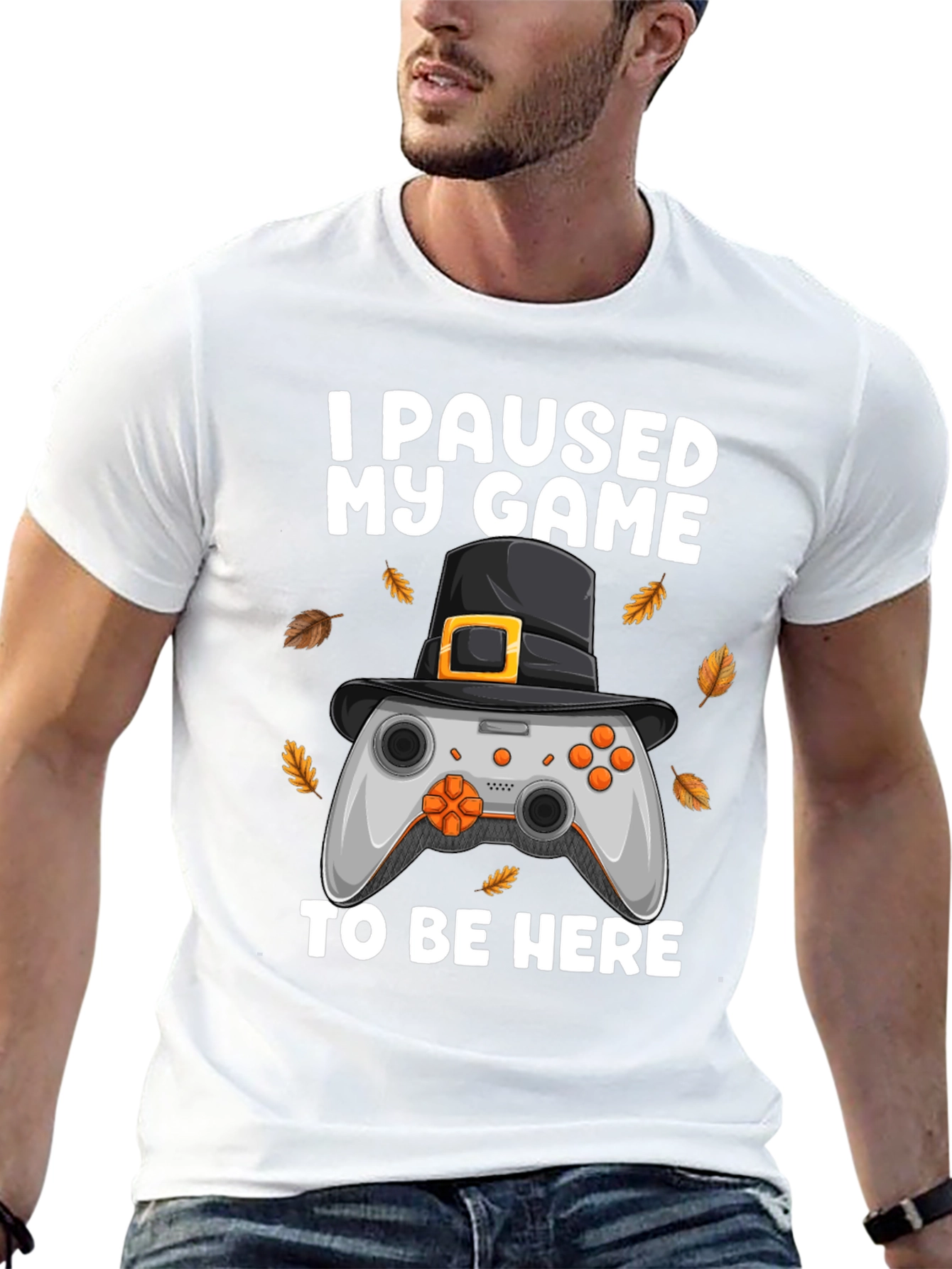Funny Gamer Thanksgiving T-Shirt - I Paused My Game