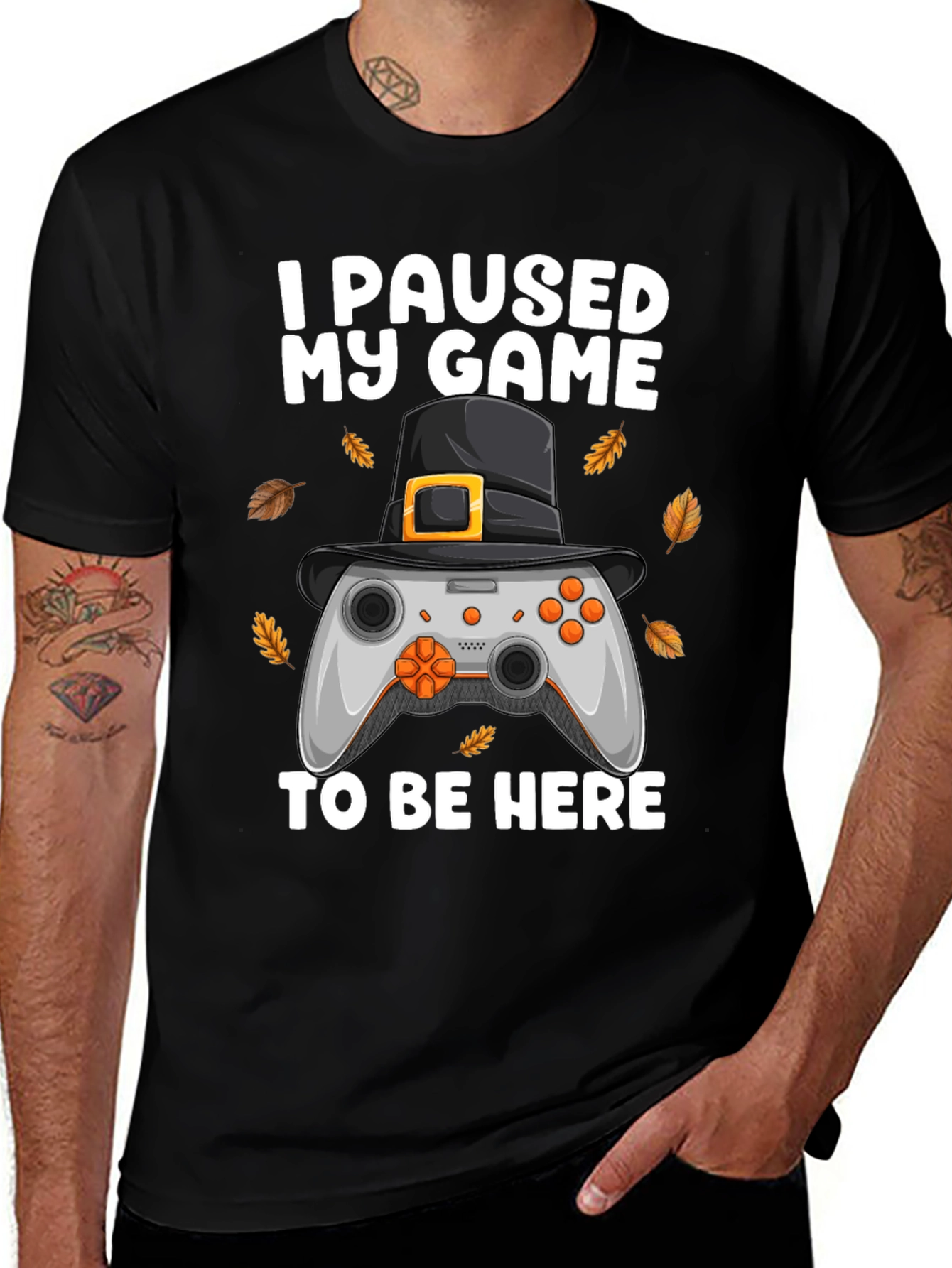 Funny Gamer Thanksgiving T-Shirt - I Paused My Game
