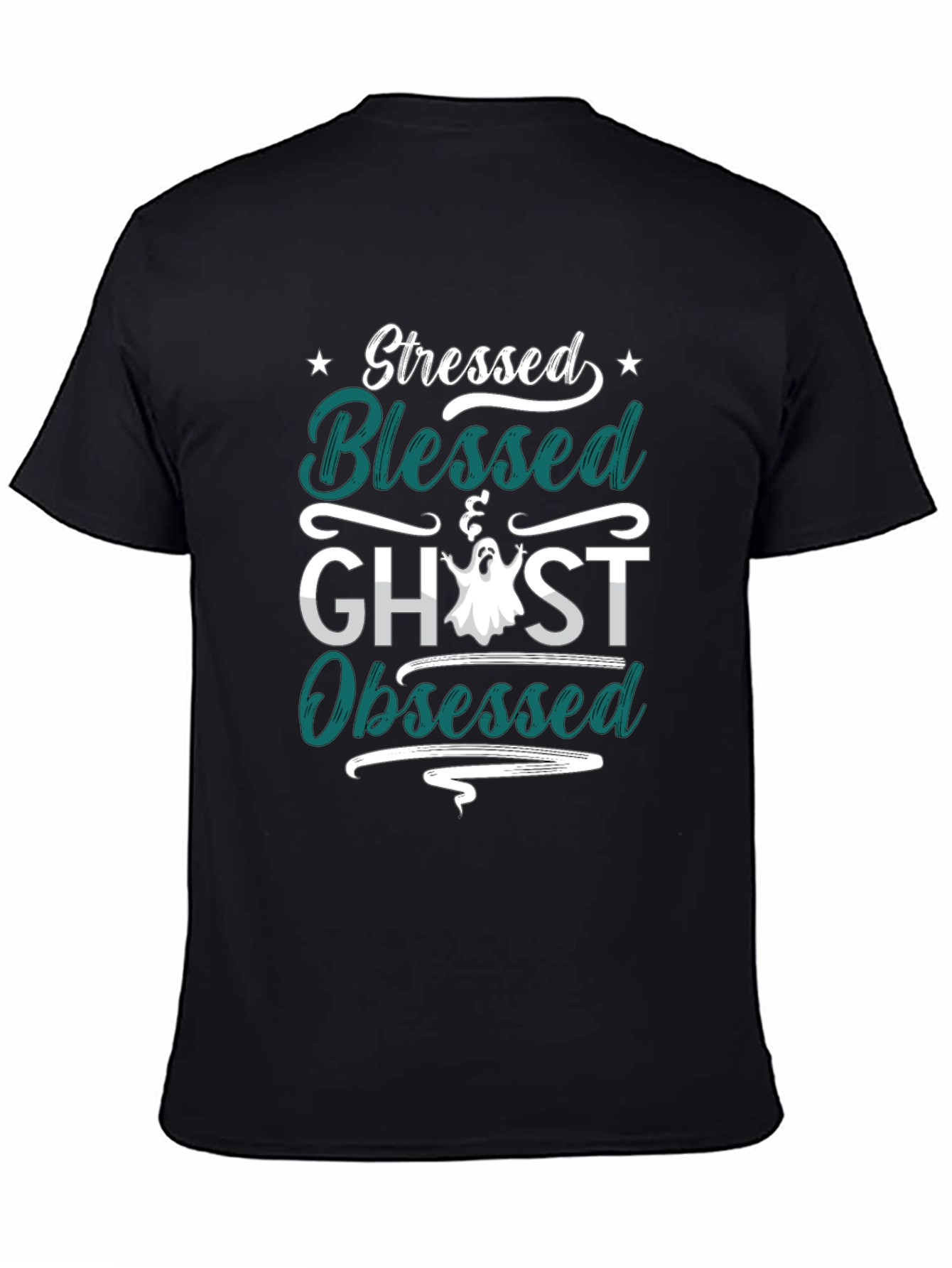 Stressed Blessed Ghost Obsessed Graphic Tee