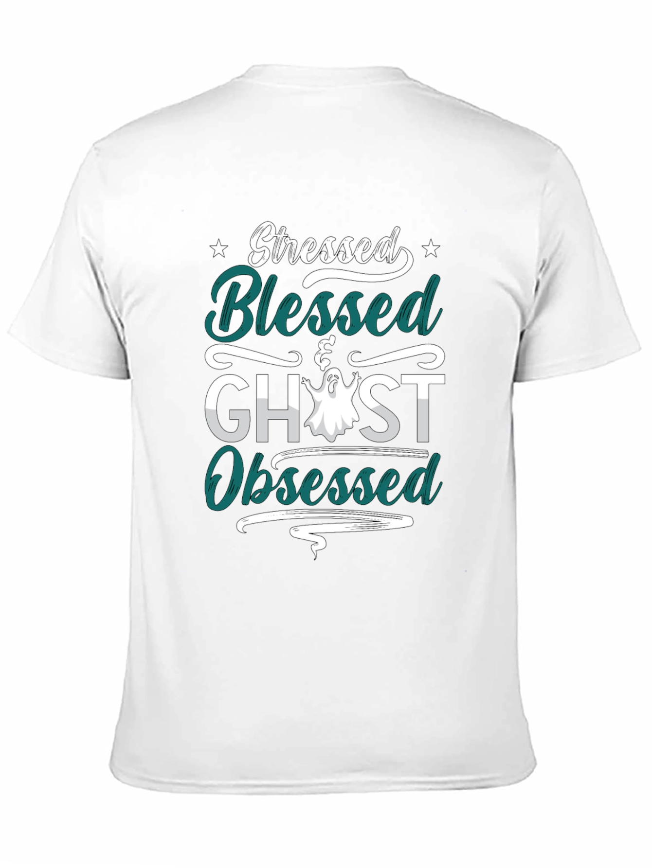 Stressed Blessed Ghost Obsessed Graphic Tee