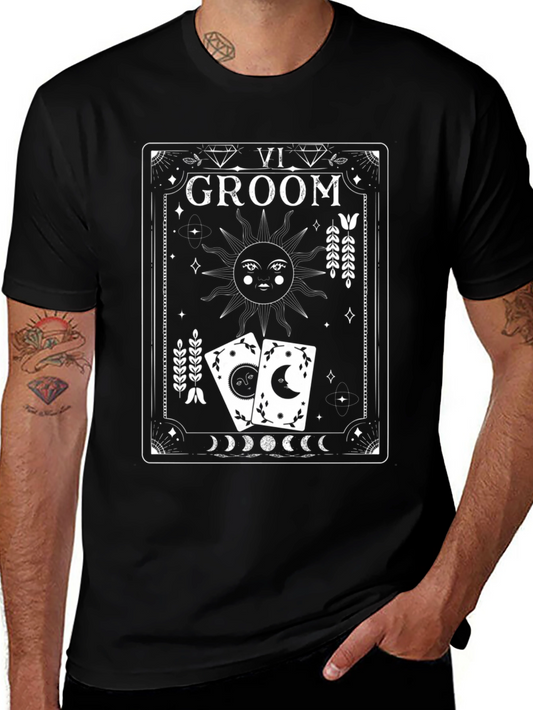 Groom Tarot Card T-Shirt Mystical Wedding Tee